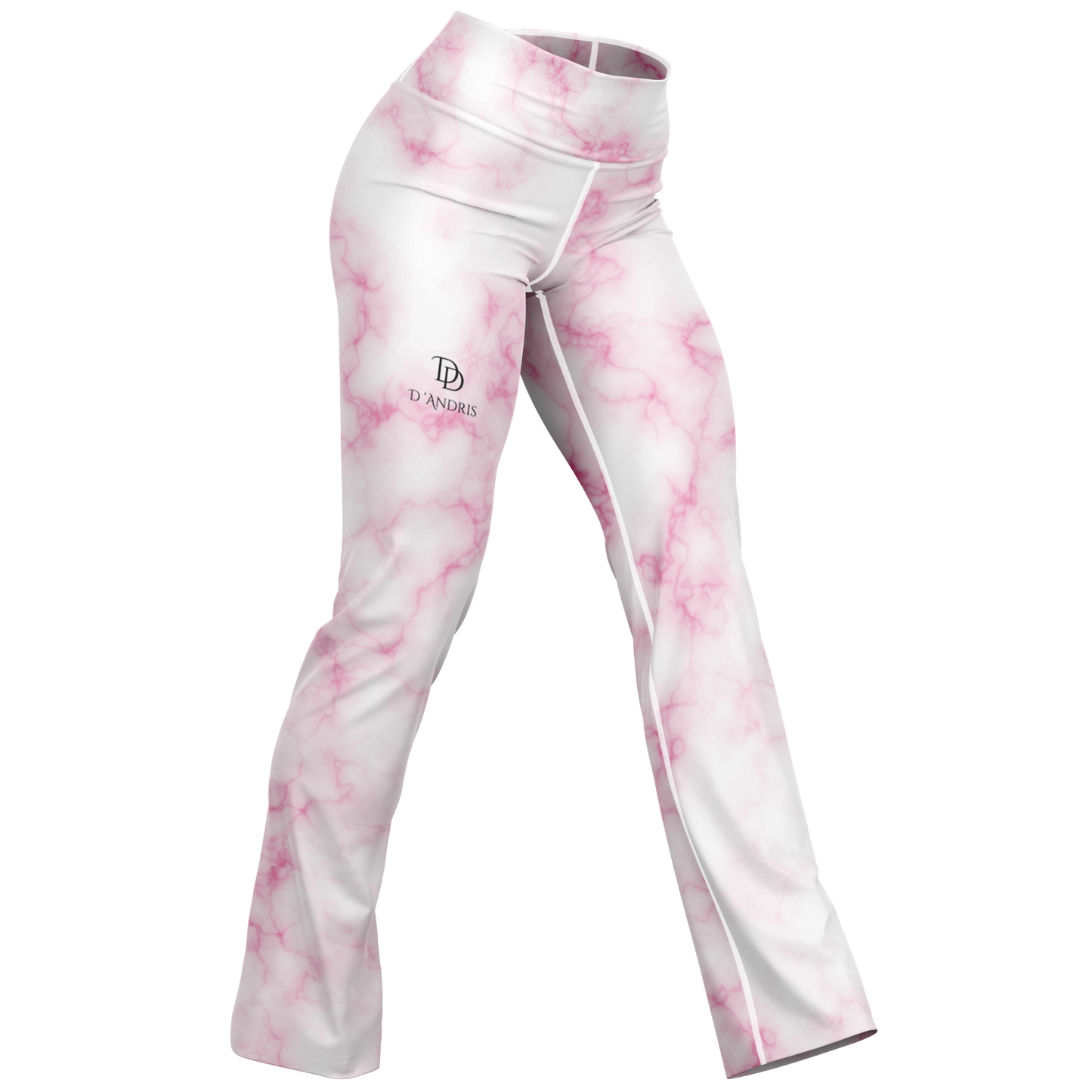 Pink Marble Flare Leggings