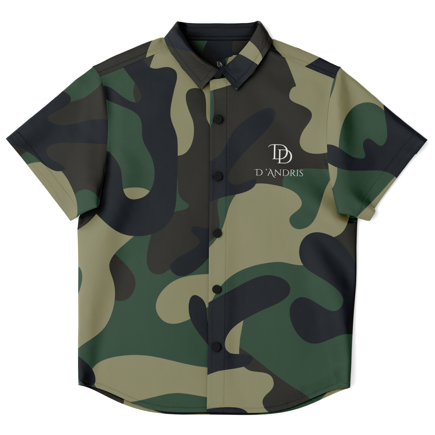 Camo Kids/Youth Short Sleeve Button Down Shirt