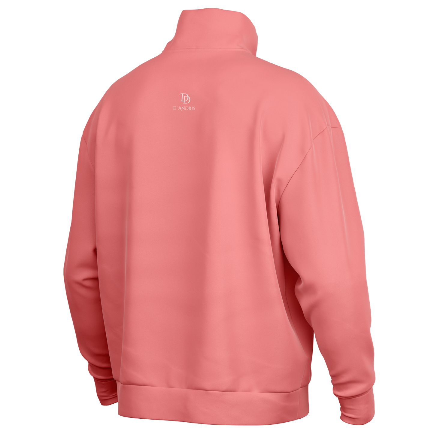 Salmon Heavyweight Over-sized Quarter Zip Sweatshirt