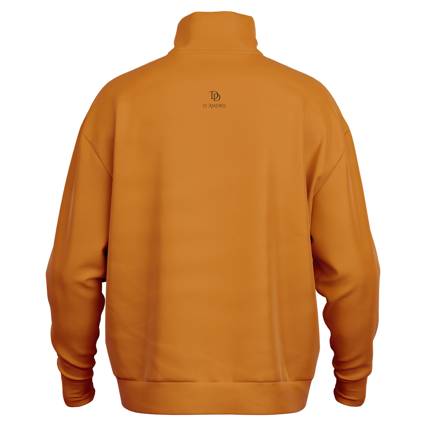Orange Heavyweight Over-sized Quarter Zip Sweatshirt