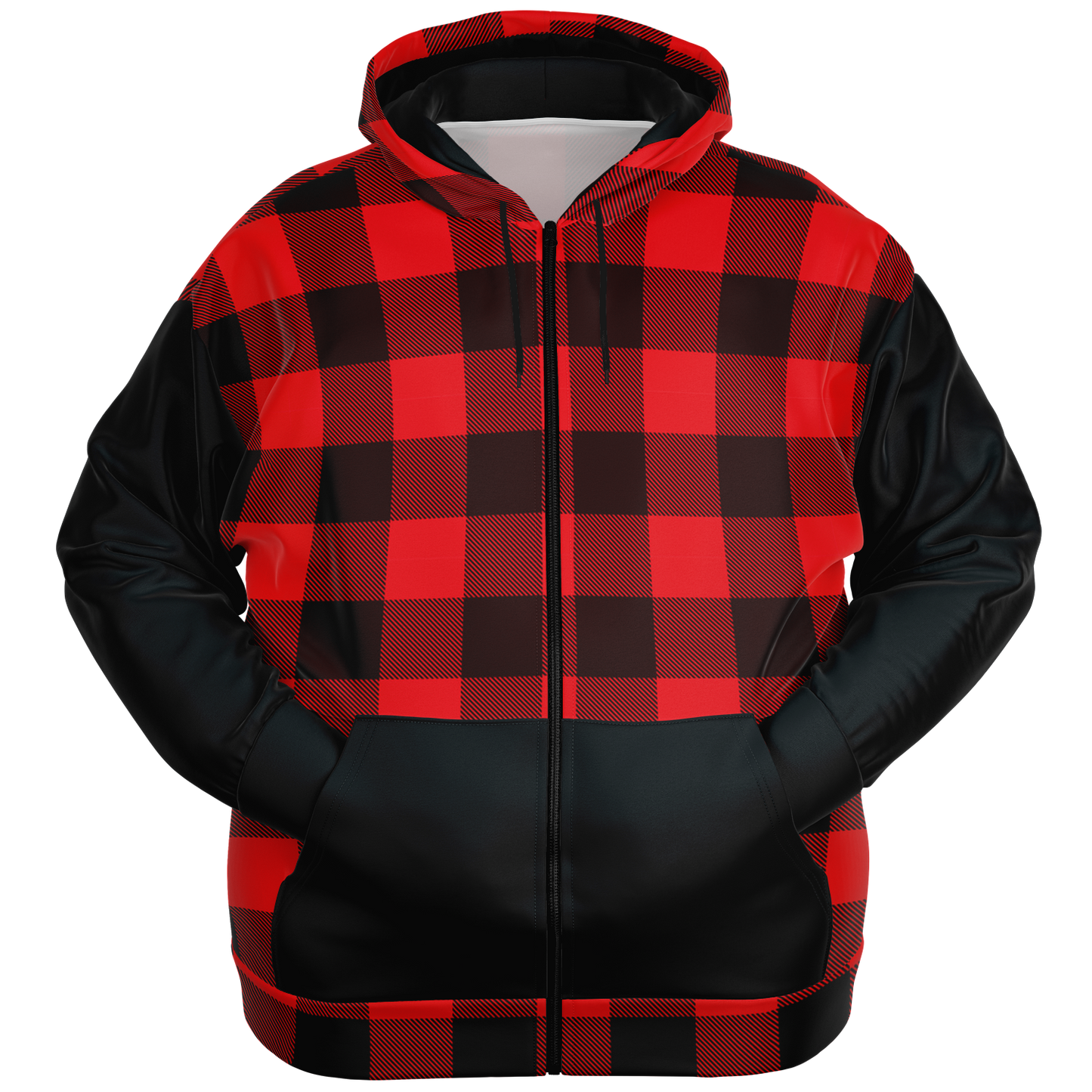 Plaid Zip-up Hoodie