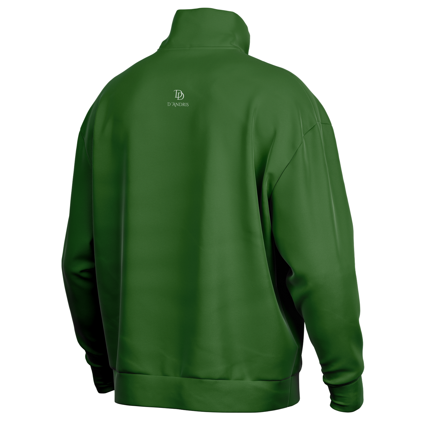 Green Heavyweight Over-sized Quarter Zip Sweatshirt