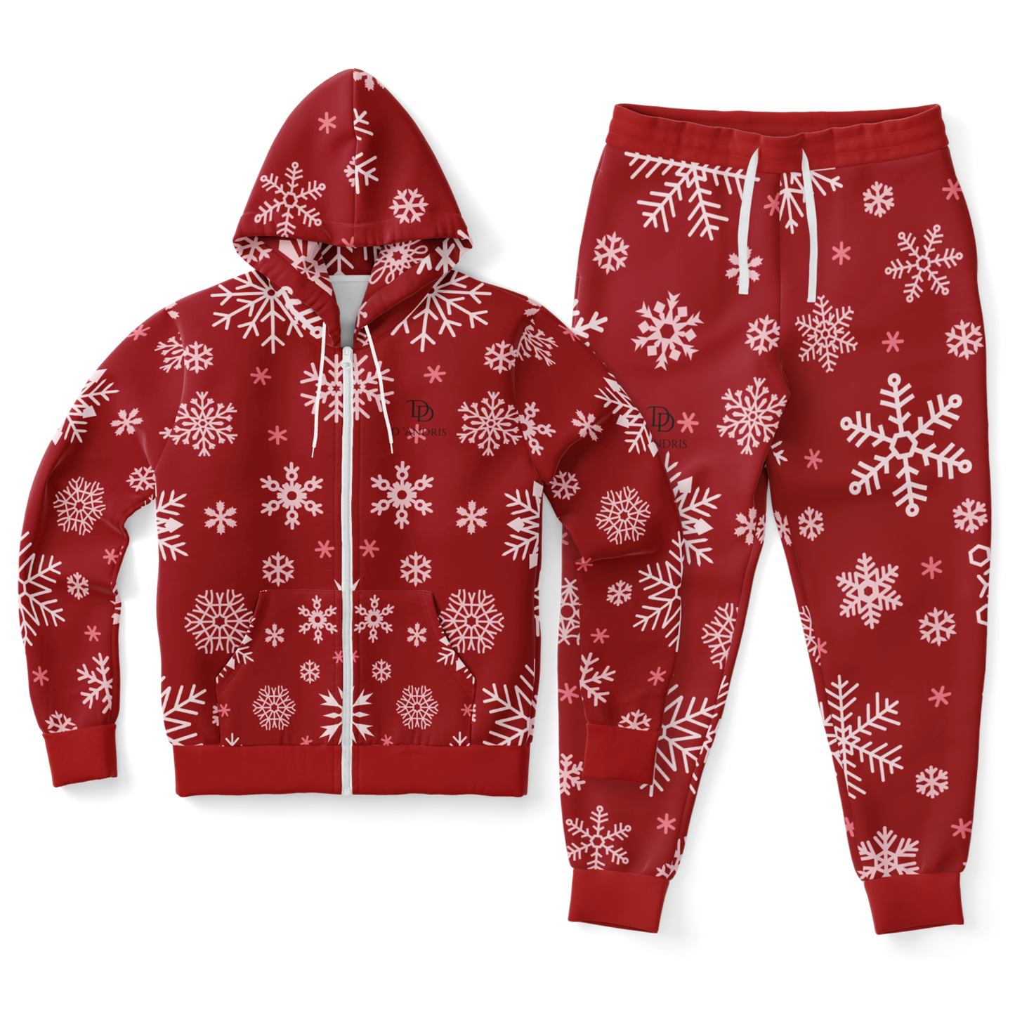 Red Snowfall Christmas Ziphoodie & Jogger