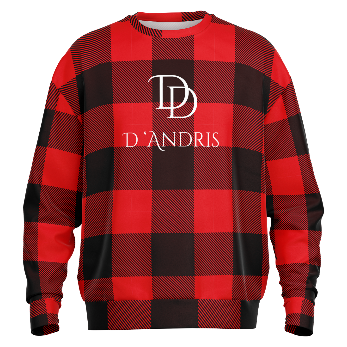 Plaid Heavyweight Over-sized Sweatshirt
