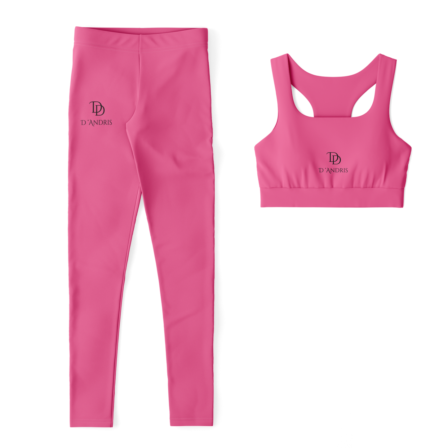 Pink Padded Sports Bra & Leggings