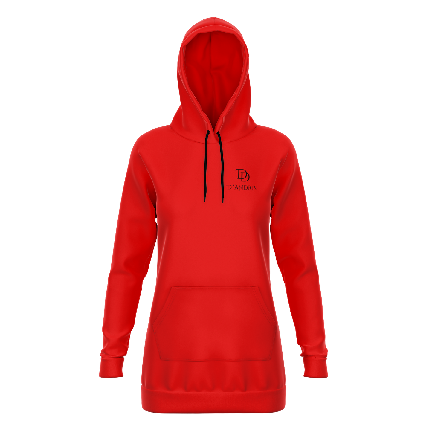 Red Longline Hoodie