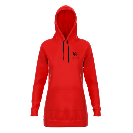 Red Longline Hoodie