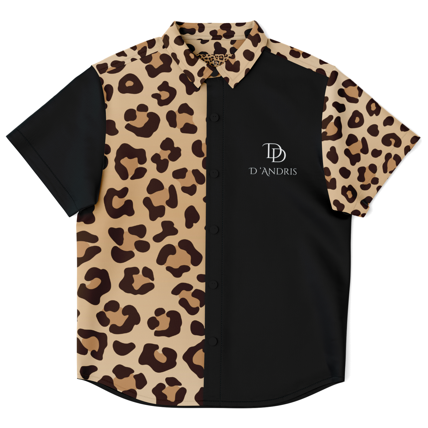 Leopard Kids/Youth Short Sleeve Button Down Shirt