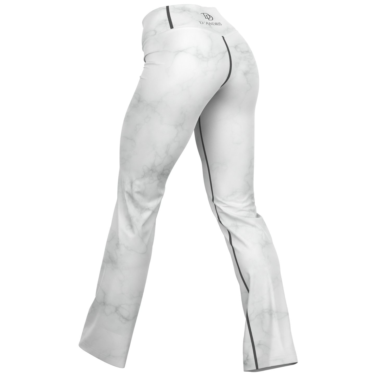 White Marble Flare Leggings