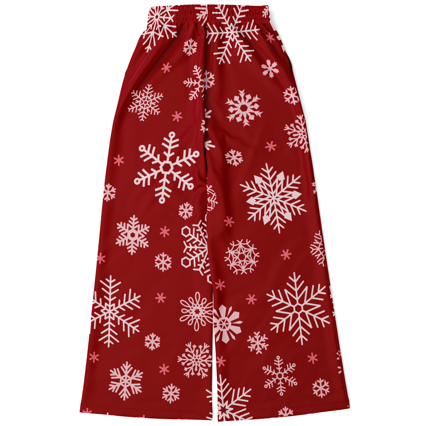 Red Snowfall Christmas Flare Jogger