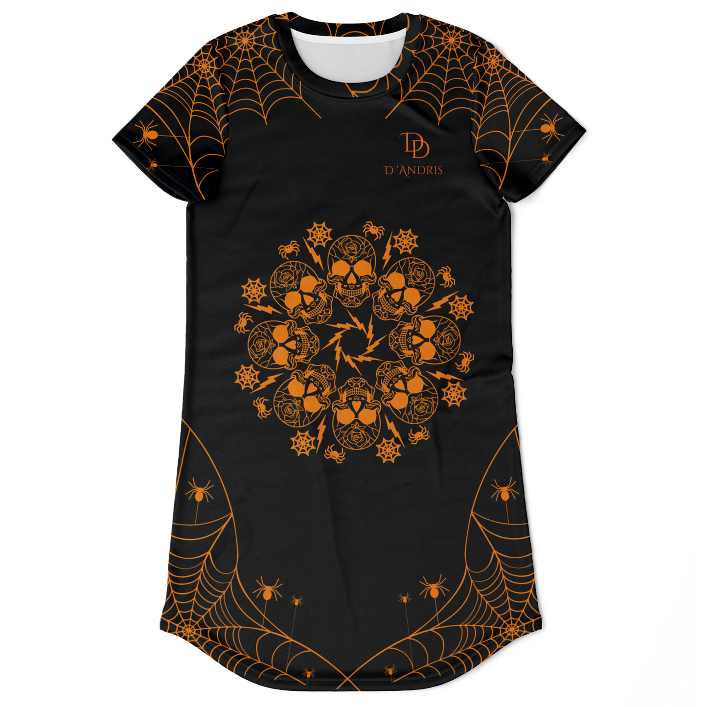 Halloween Web T-Shirt Dress