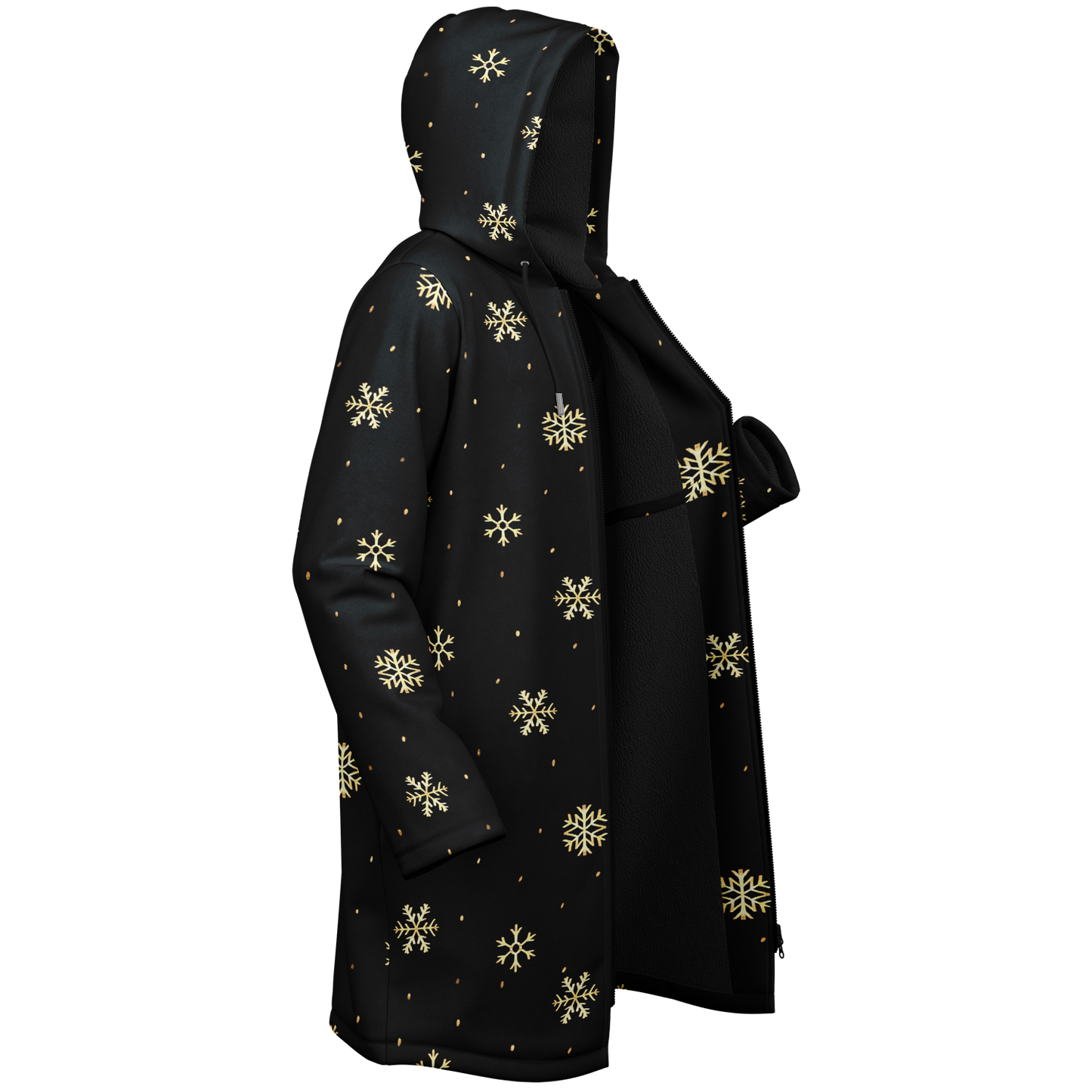 Black & Gold Christmas Zipper Cloak