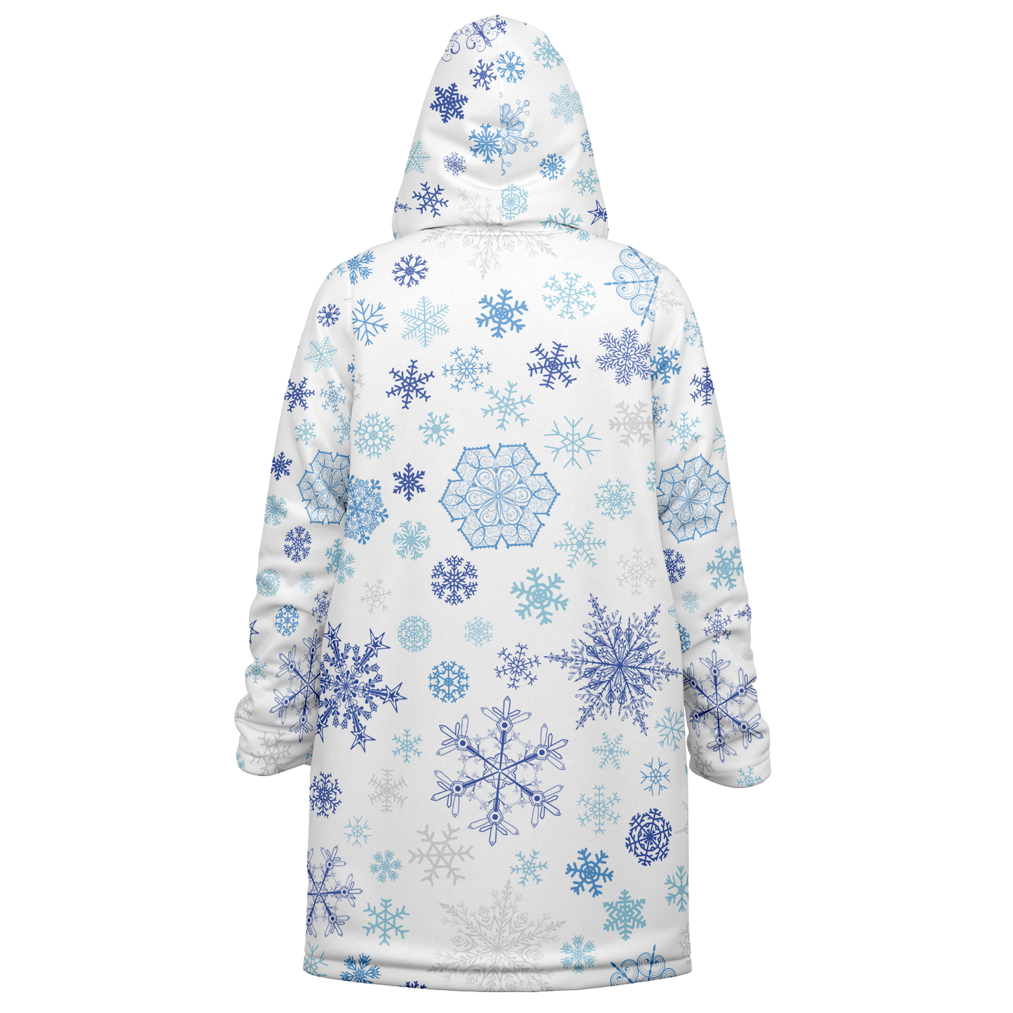 White Snowfall Christmas Zipper Cloak