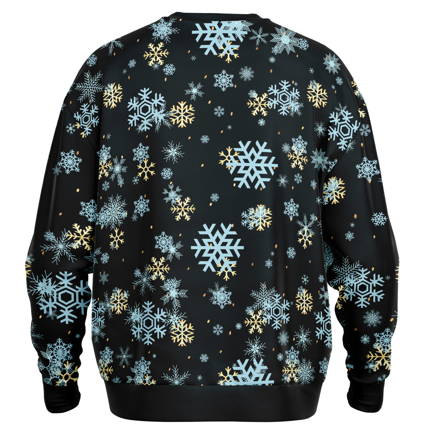 Black Snowfall Christmas Heavyweight Oversize Sweatshirt