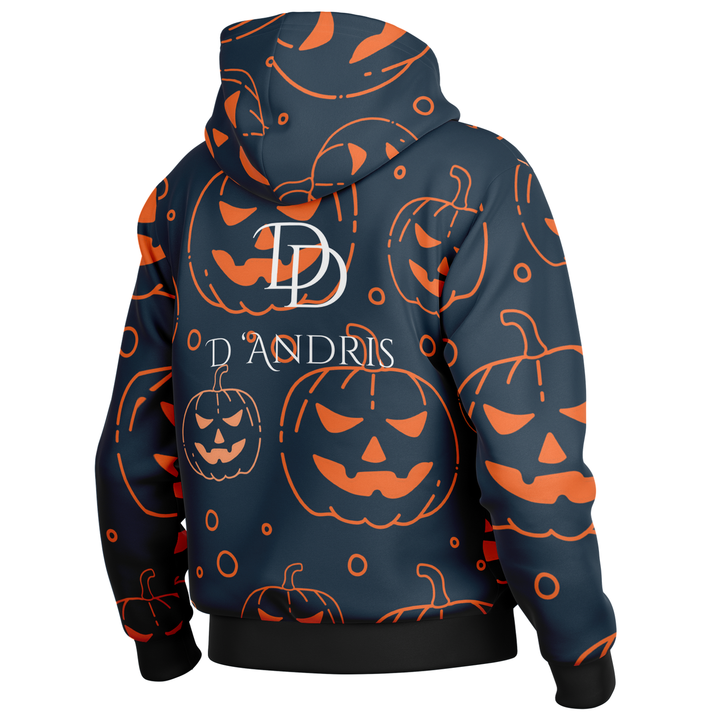 Halloween Jack-O-Lantern Hooded Baseball Jacket
