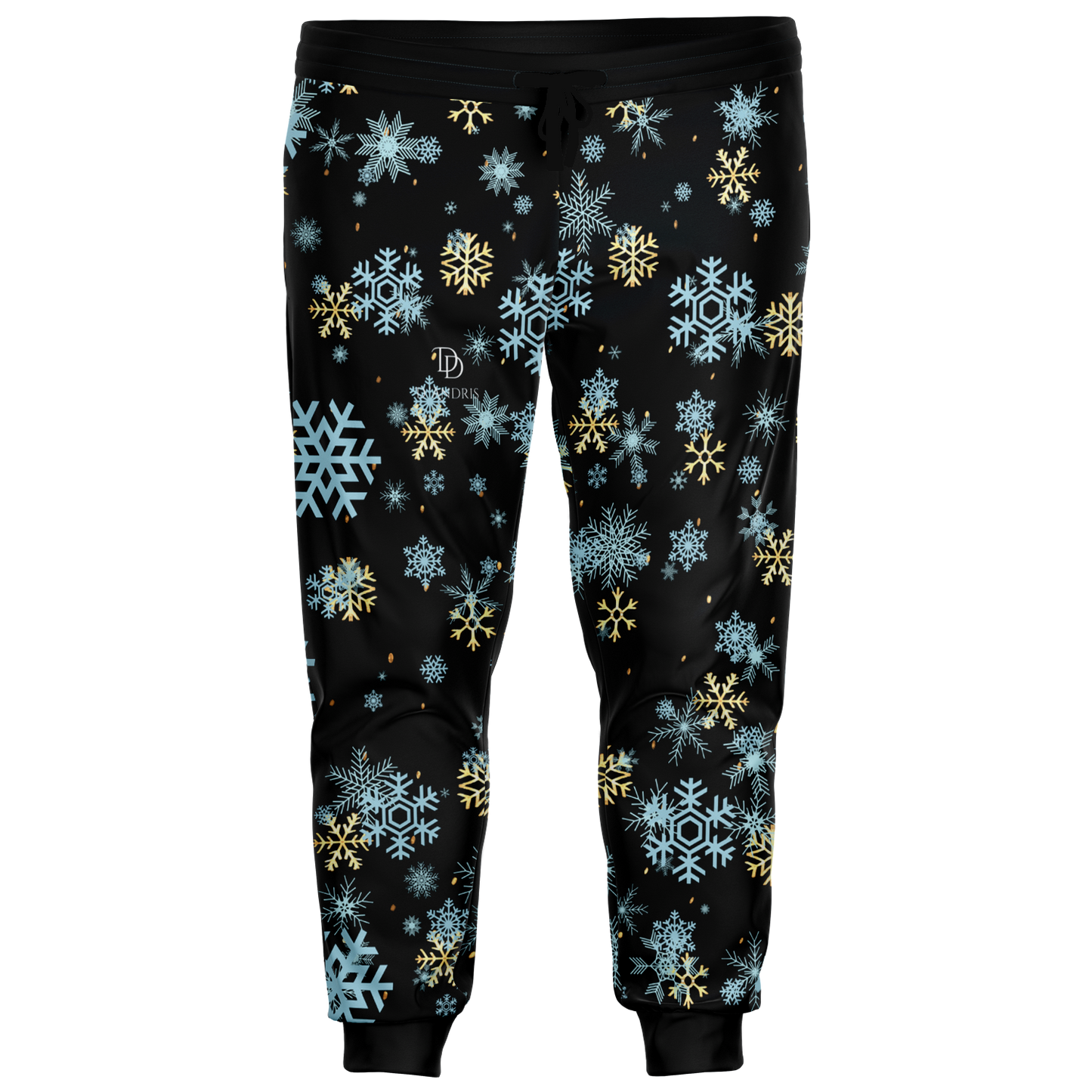 Black Snowfall Christmas Plus-size Jogger