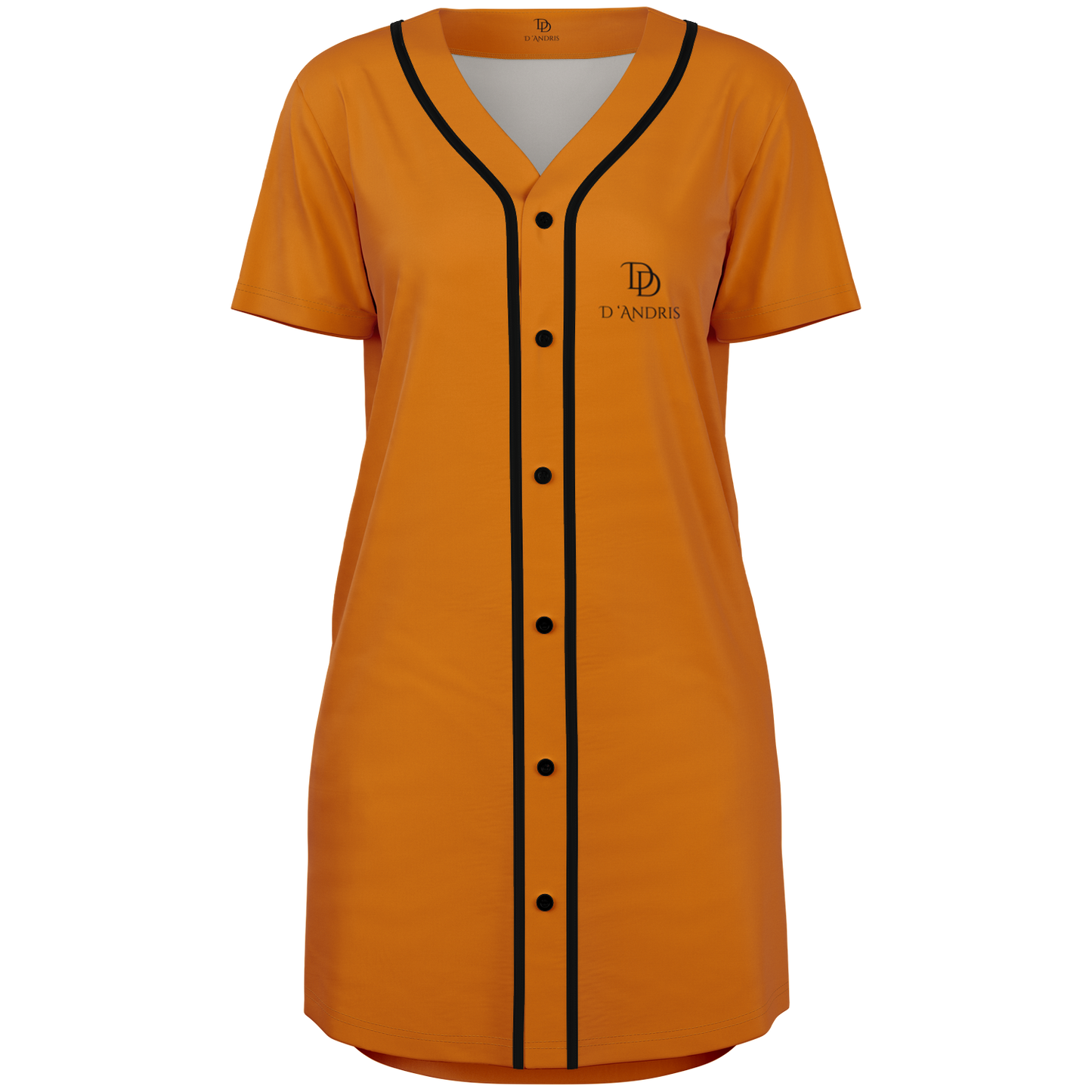 Orange Baseball Jersey Dress