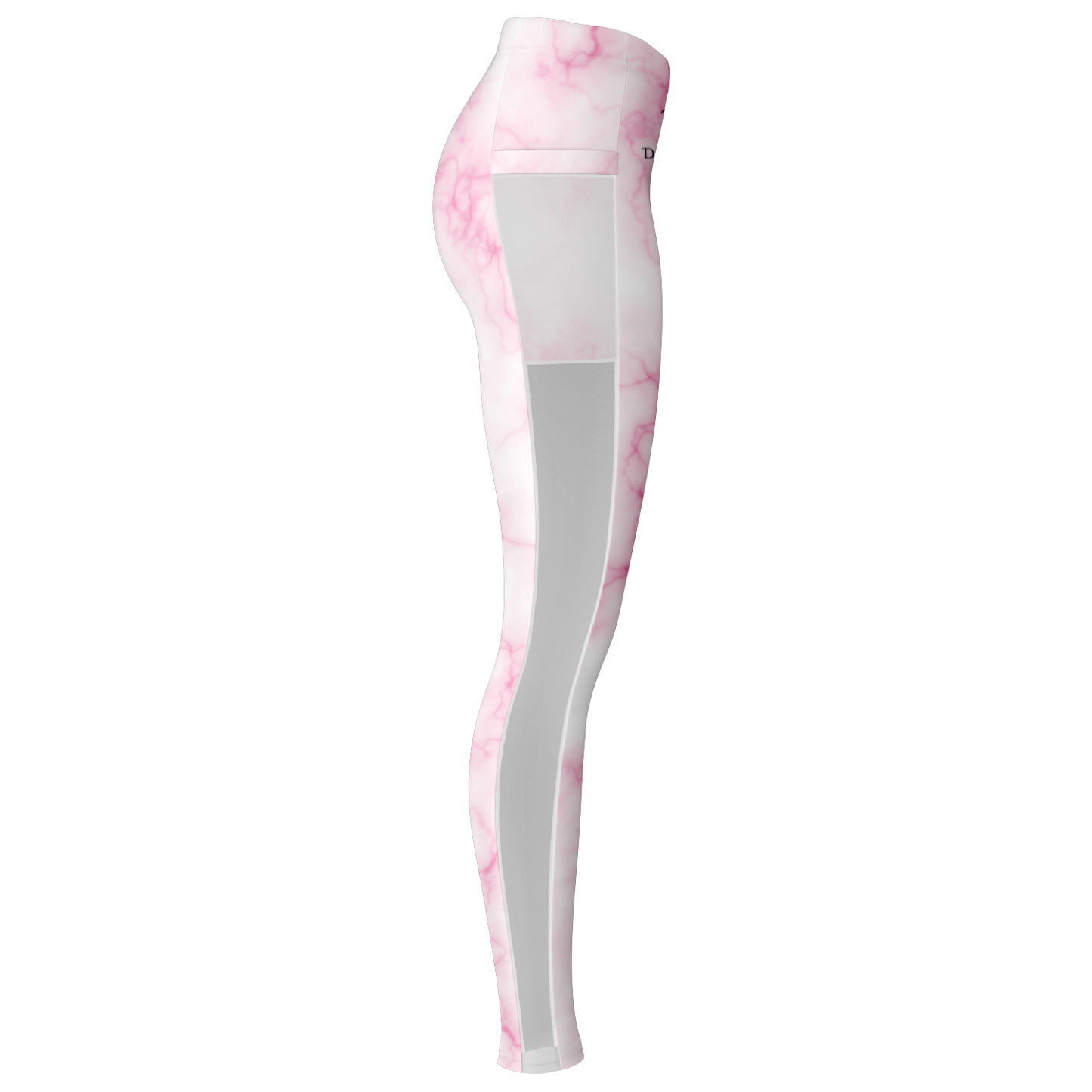 Pink Marble Mesh Pocket Legging