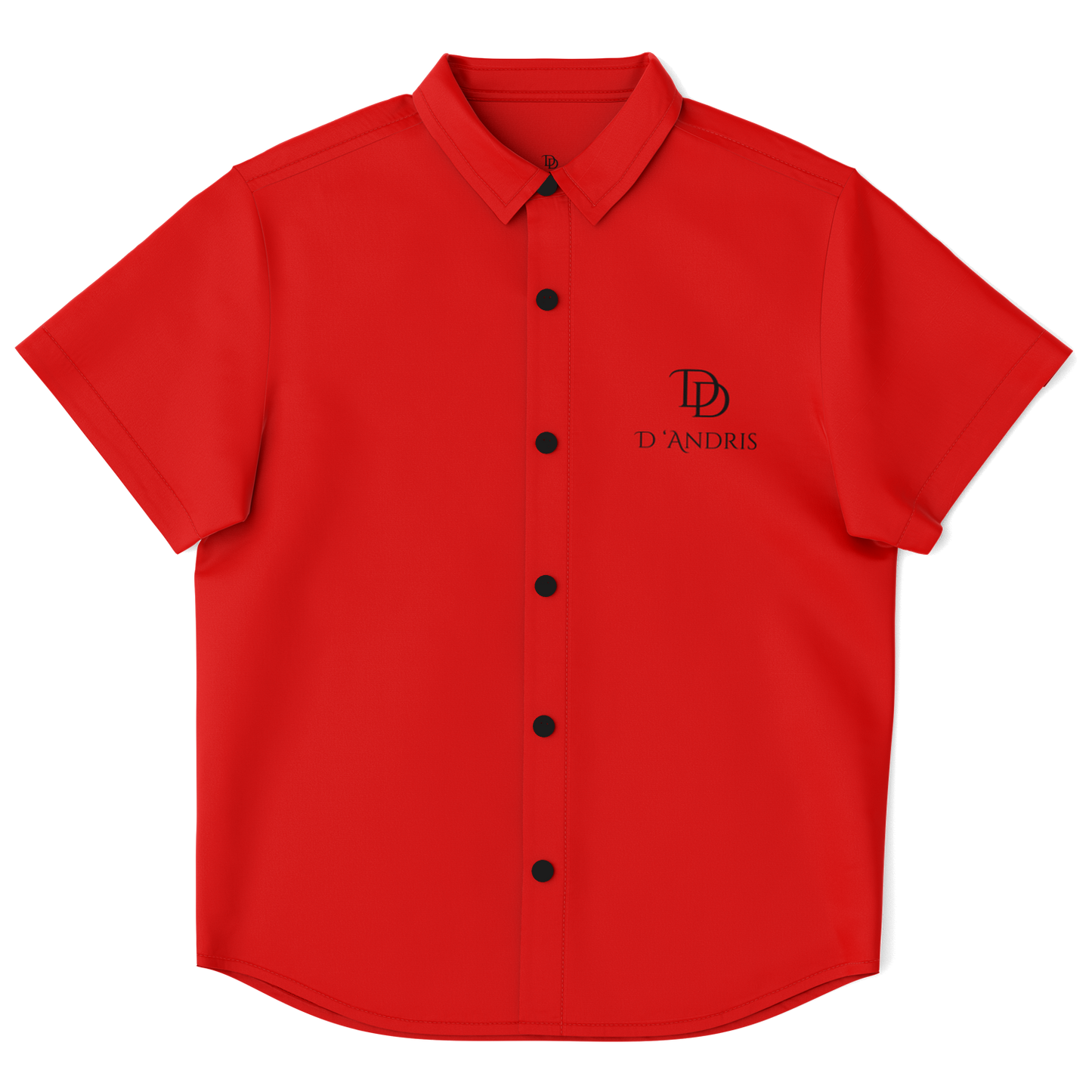 Red Kids/Youth Short Sleeve Button Down Shirt