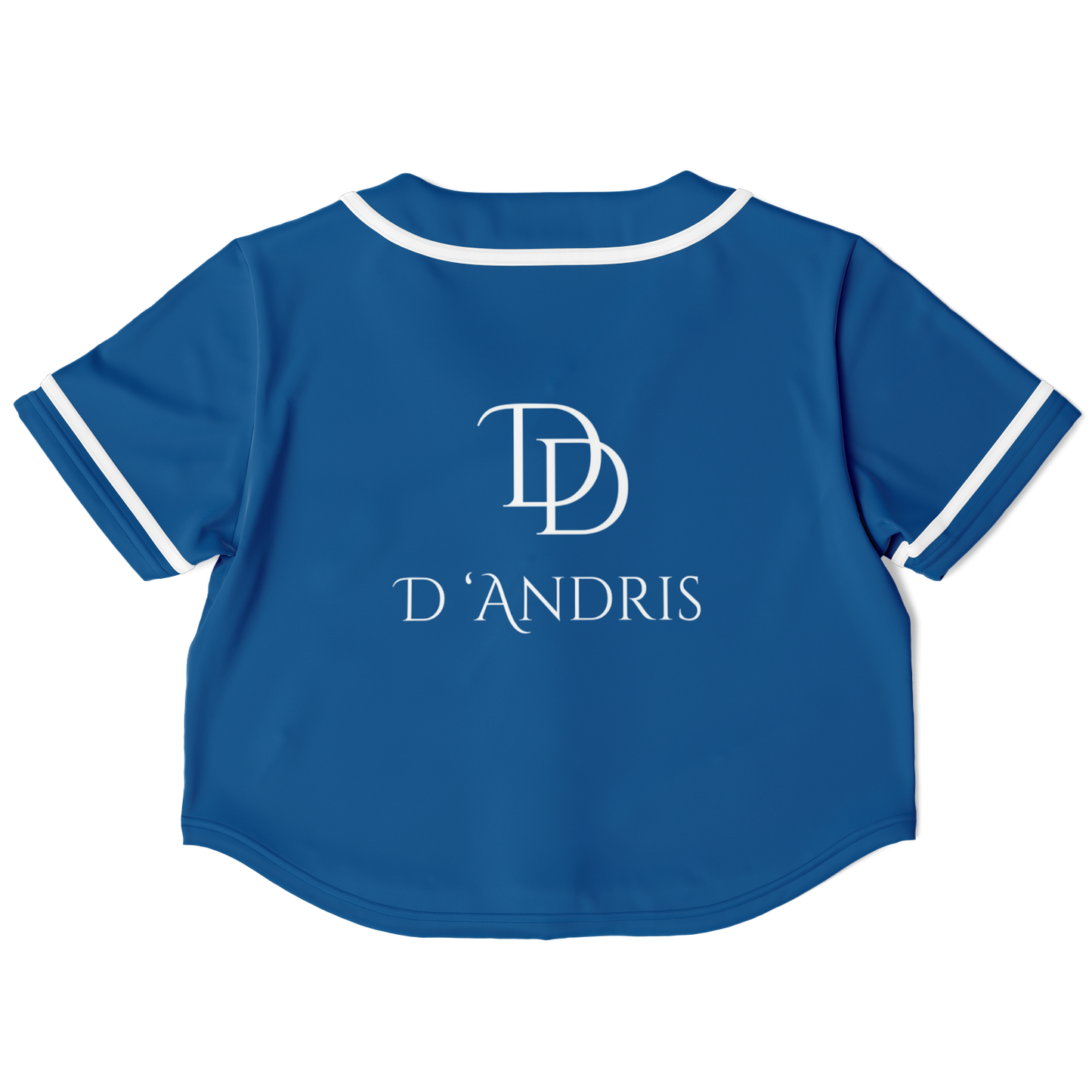 Blue Cropped Baseball Jersey