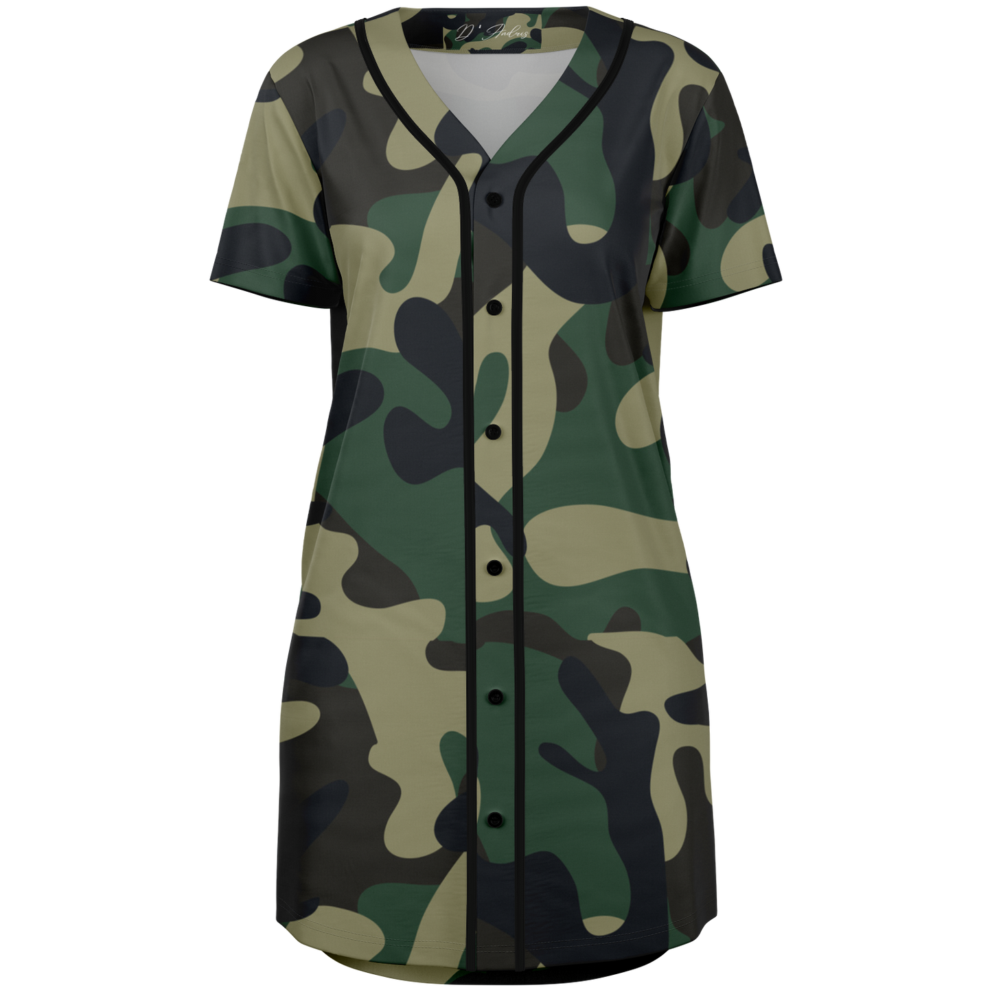 Camo Baseball Jersey Dress