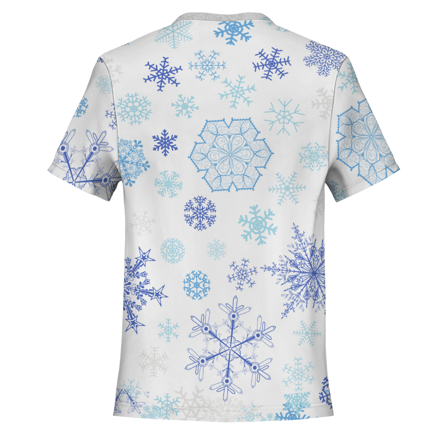 White Snowfall Christmas Pocket T-shirt