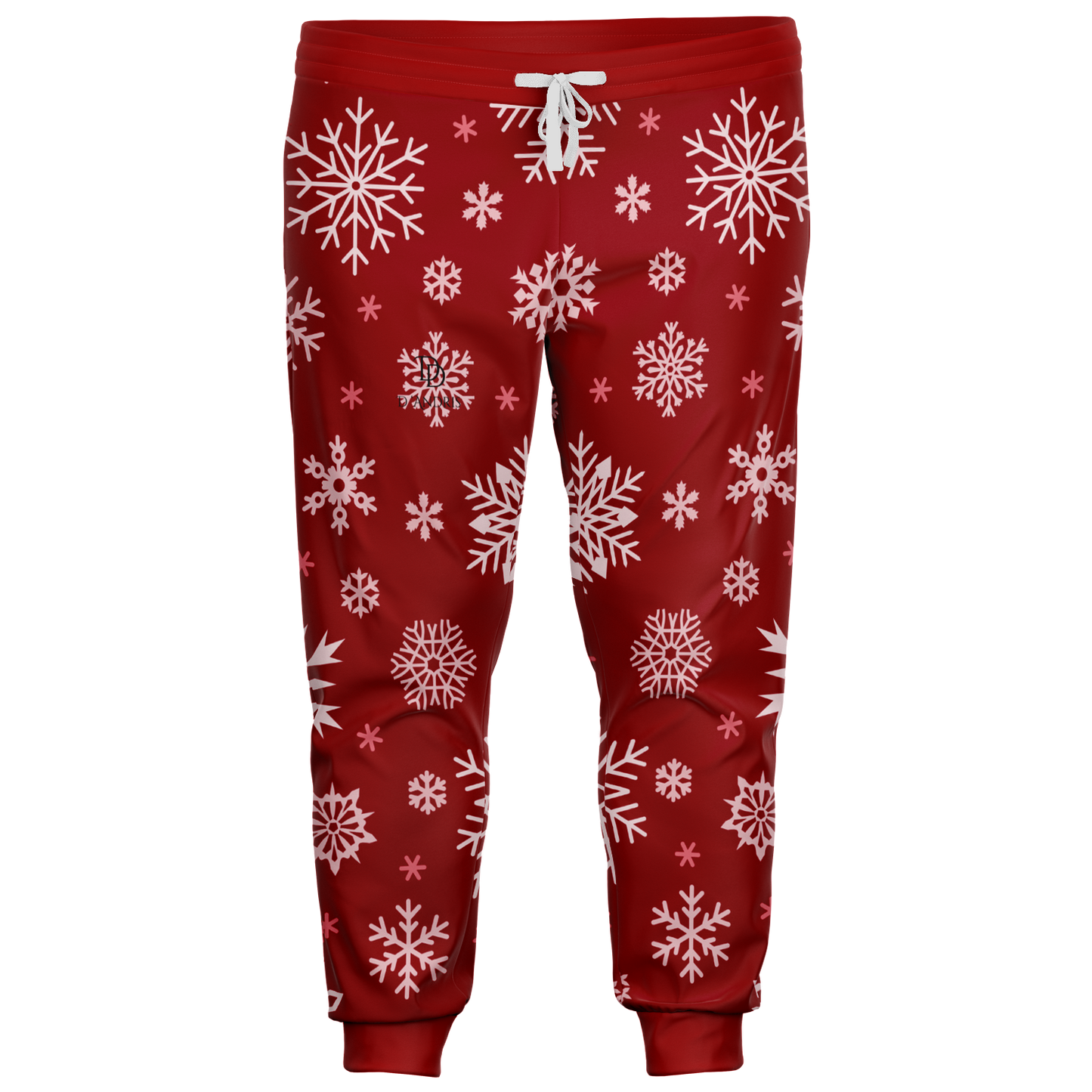 Red Snowfall Christmas Plus-size Jogger