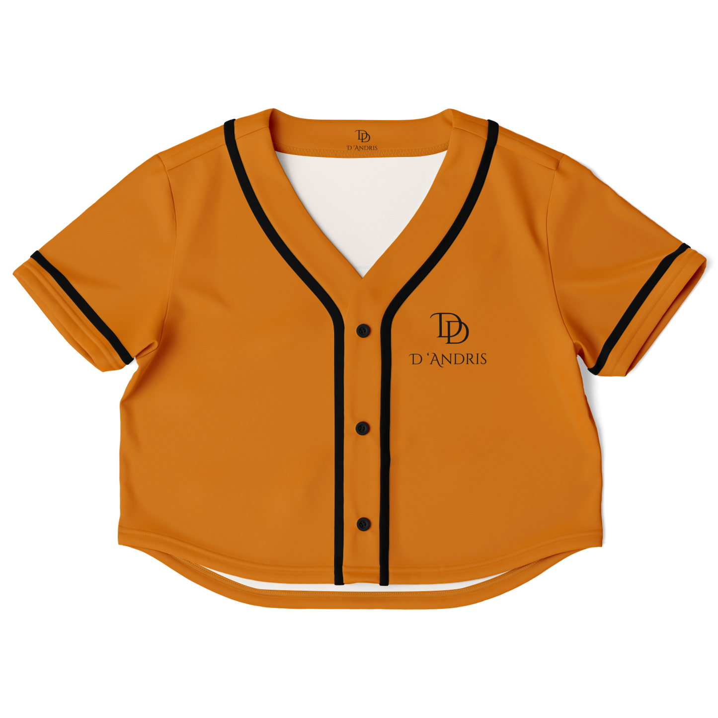 Orange Cropped Baseball Jersey