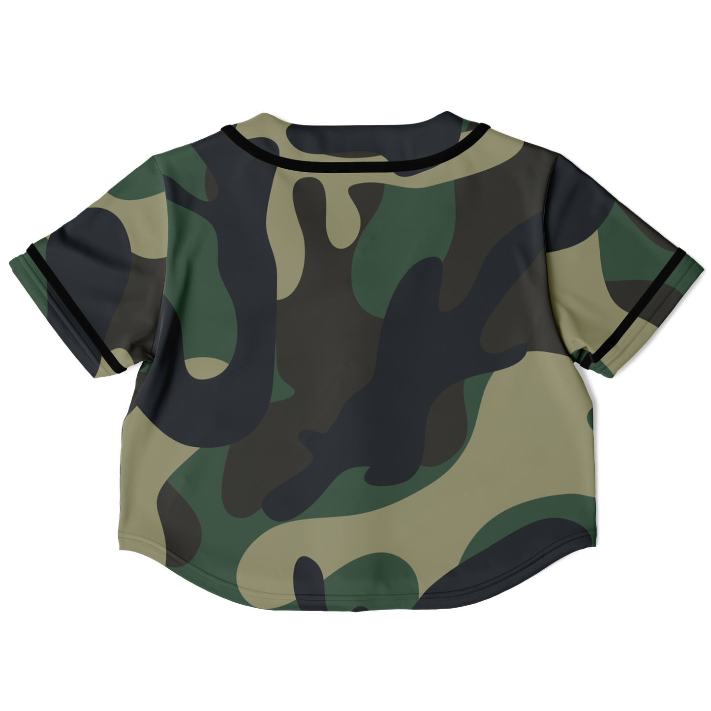 Camo Cropped Baseball Jersey