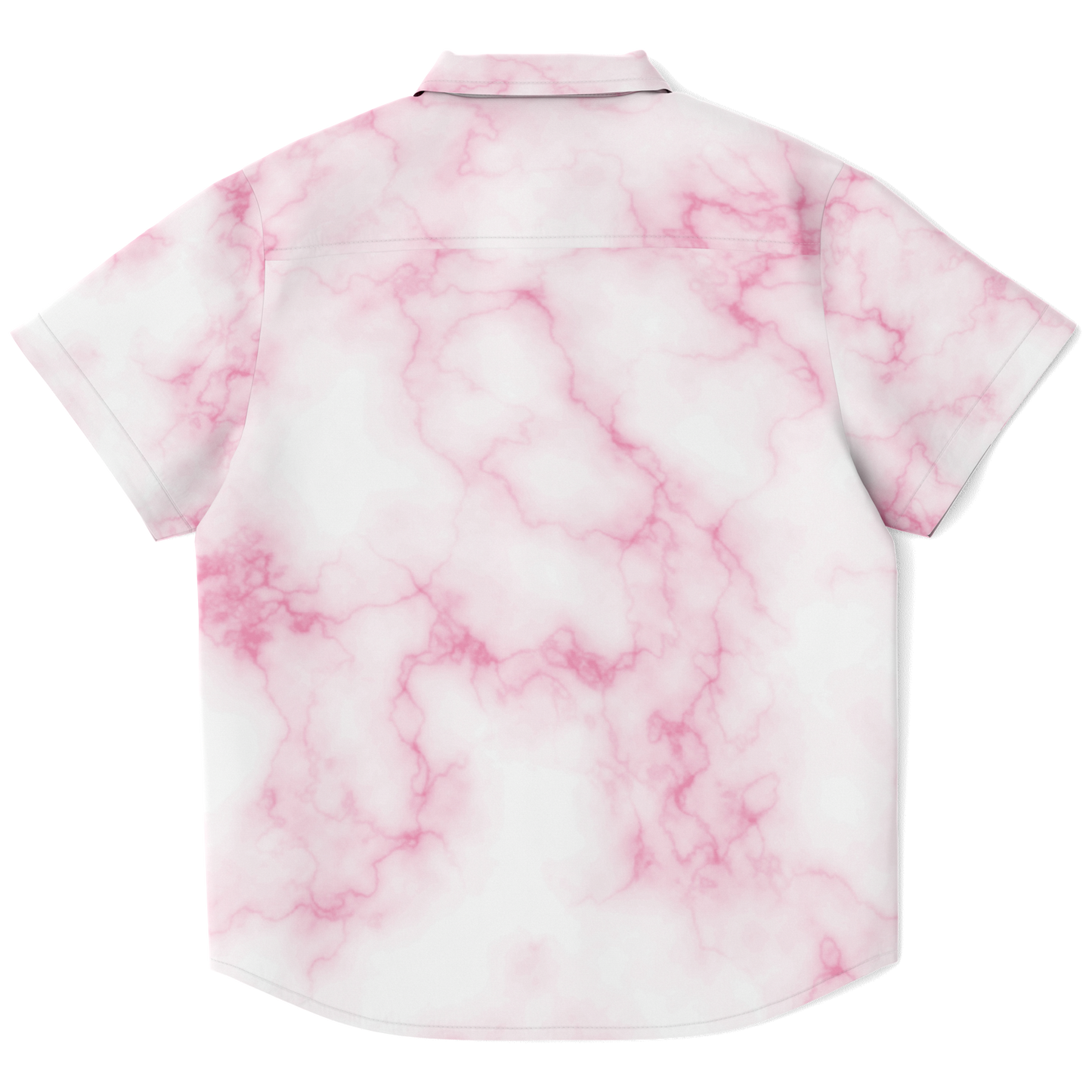 Pink Marble Kids/Youth Short Sleeve Button Down Shirt