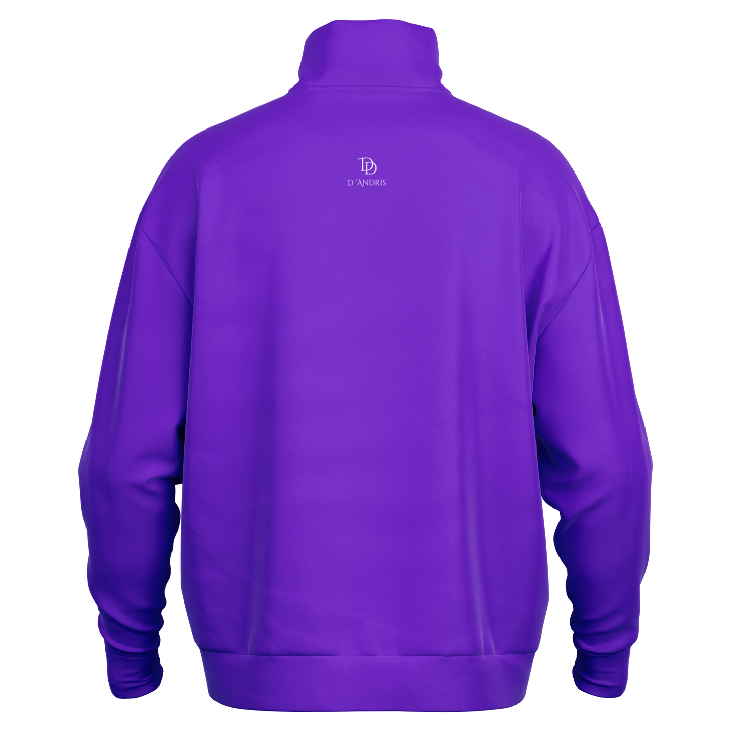 Purple Heavyweight Over-sized Quarter Zip Sweatshirt