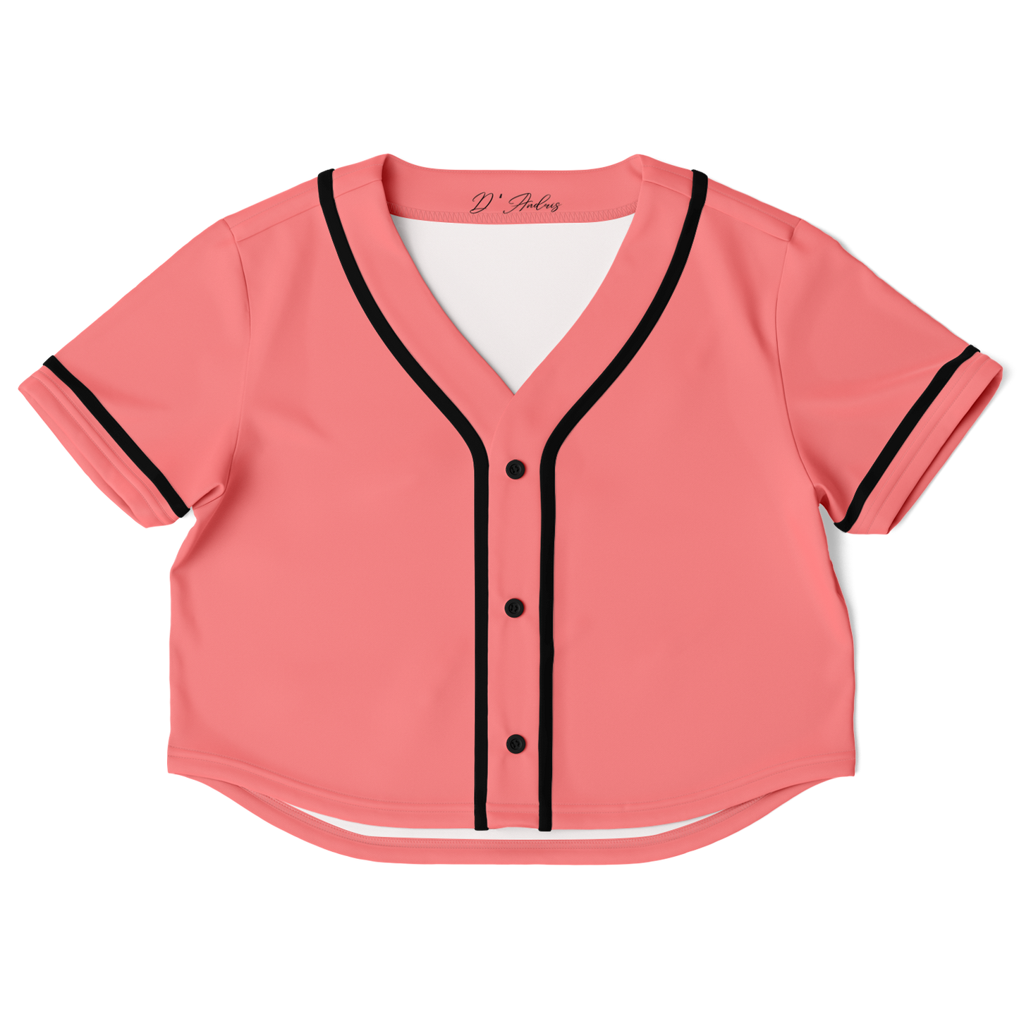 Salmon Cropped Baseball Jersey