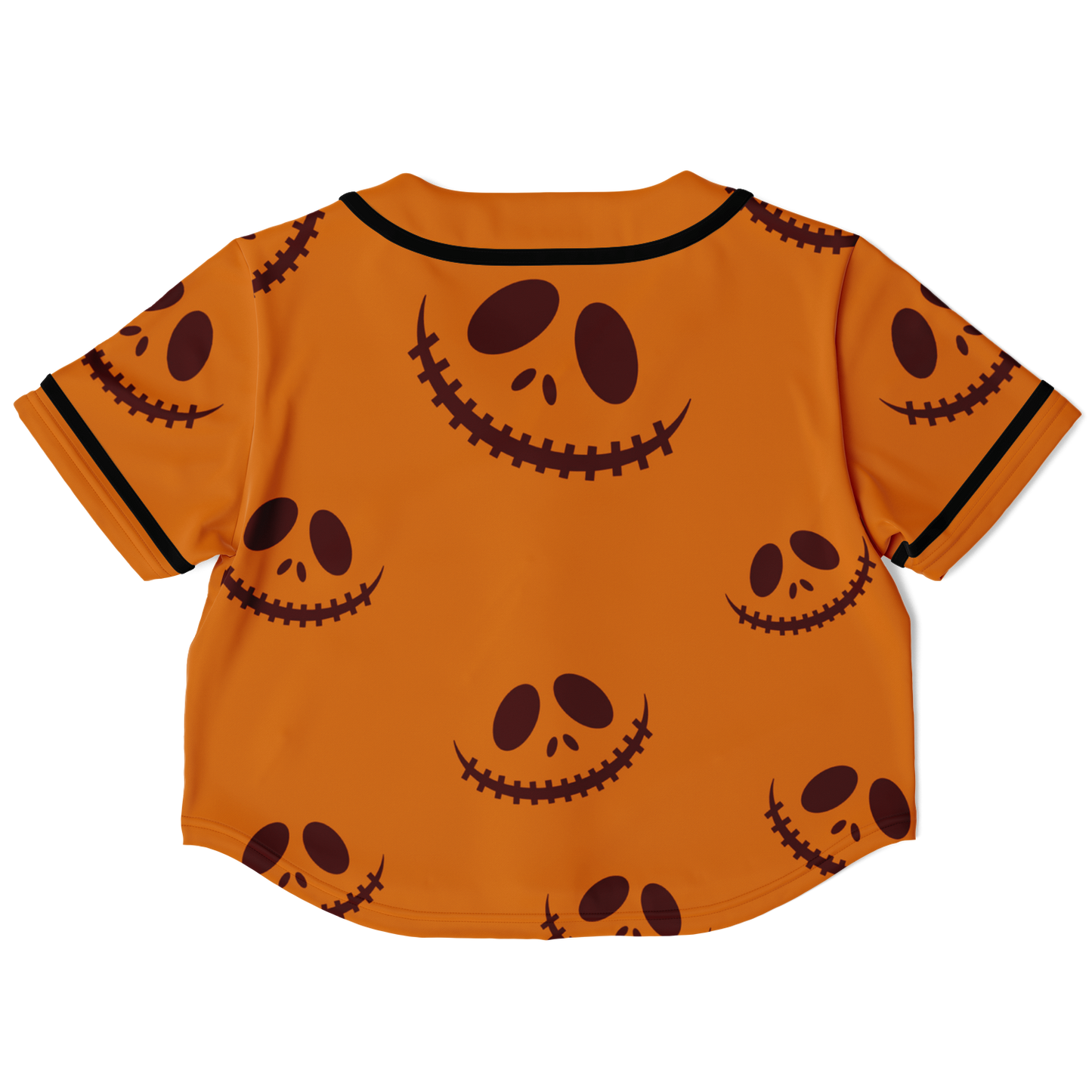 Halloween Jack's Smile Cropped Baseball Jersey