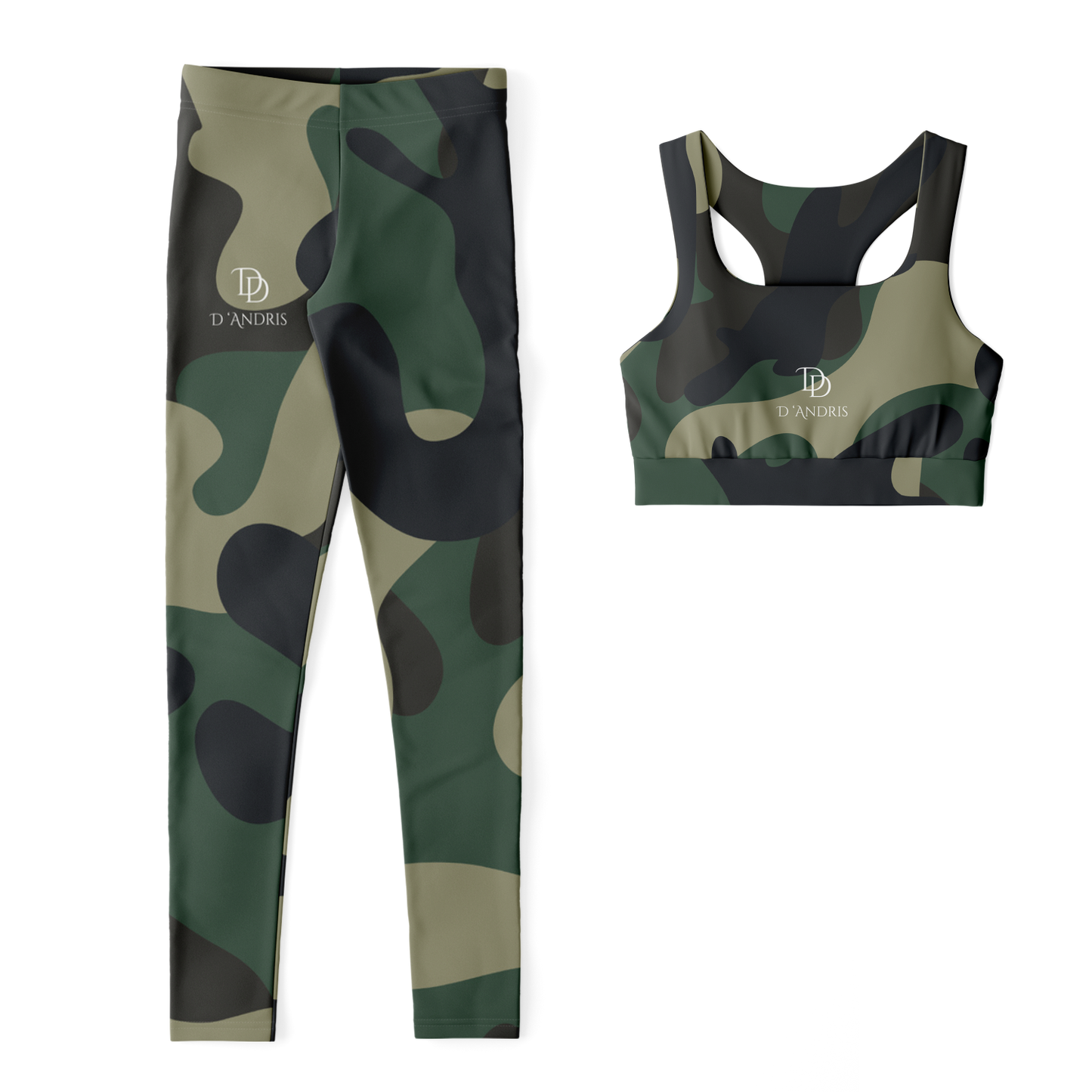 Camo Padded Sports Bra & Leggings