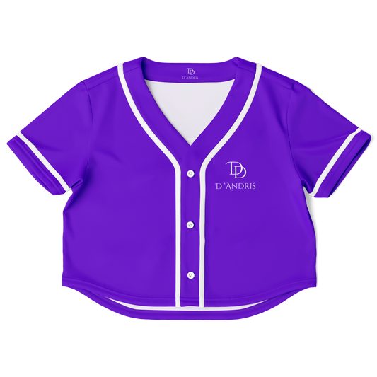Purple Cropped Baseball Jersey
