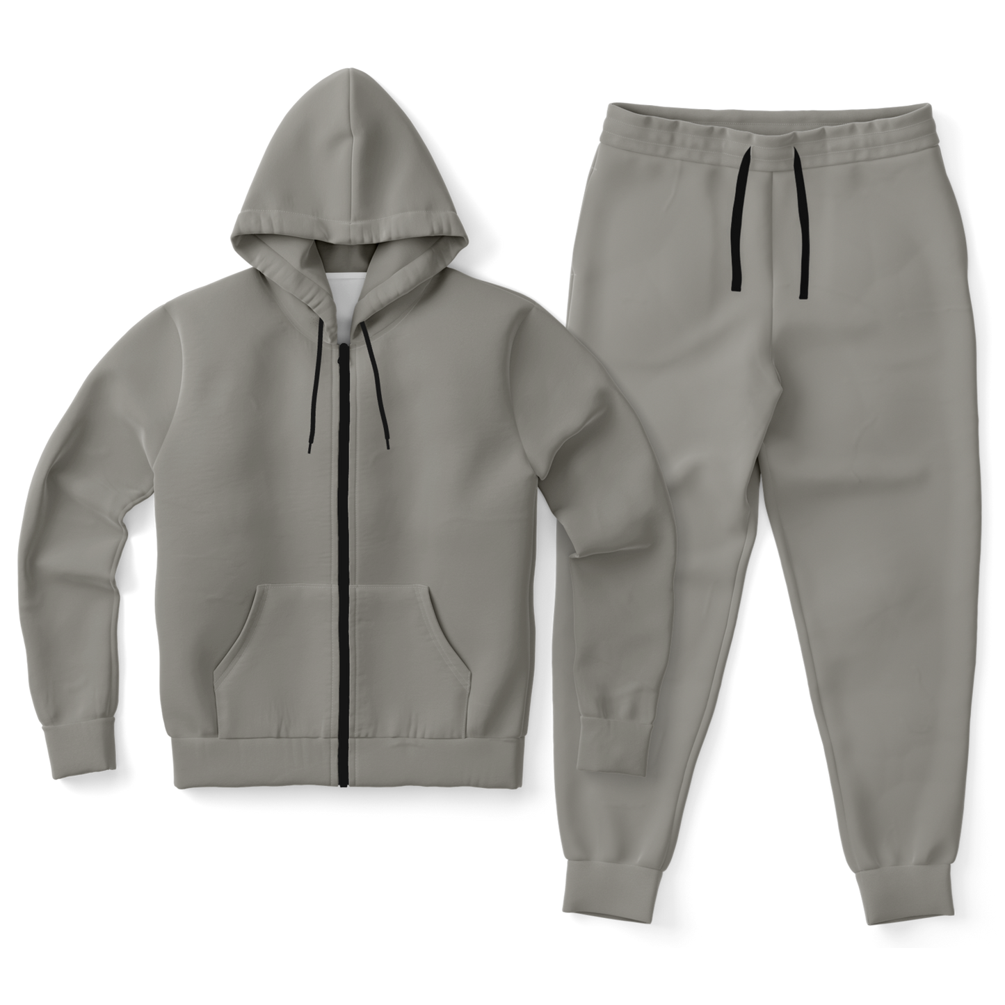 Gray Zip-Up Hoodie & Jogger