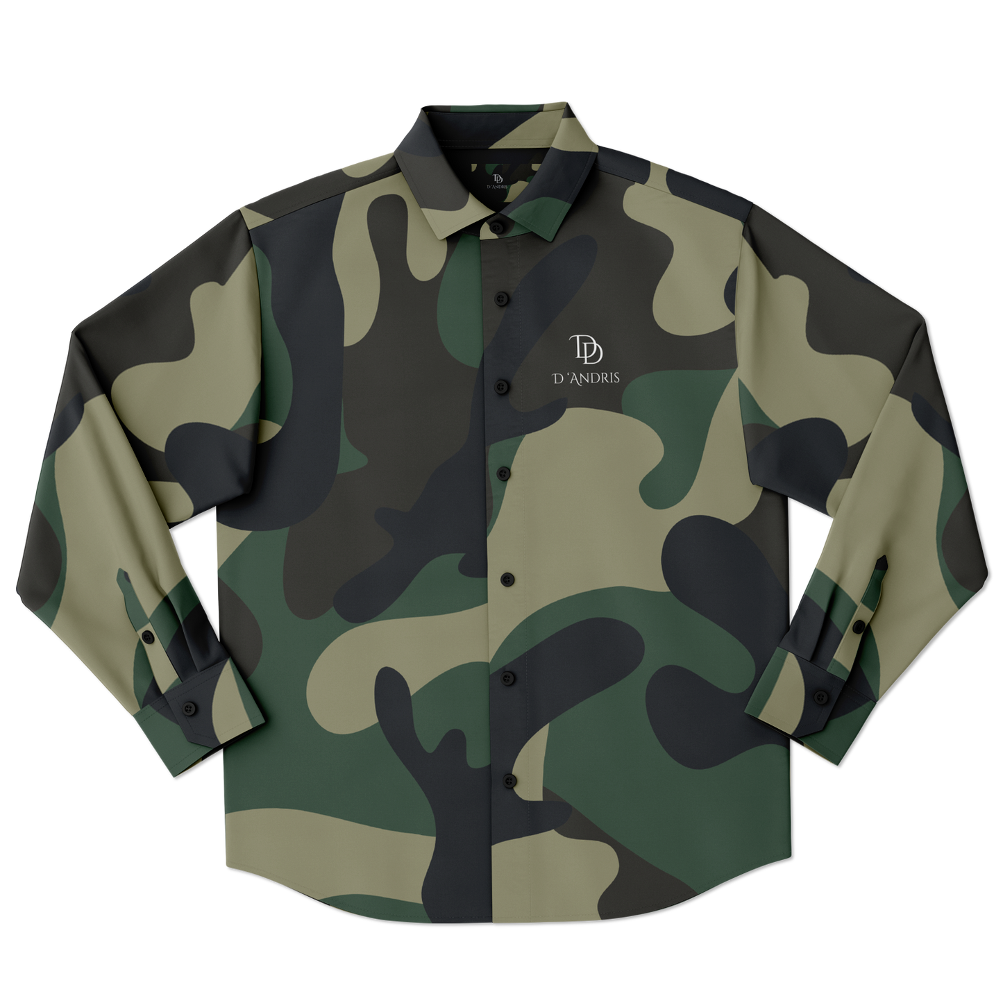 Camo Long Sleeve Button Down Shirt
