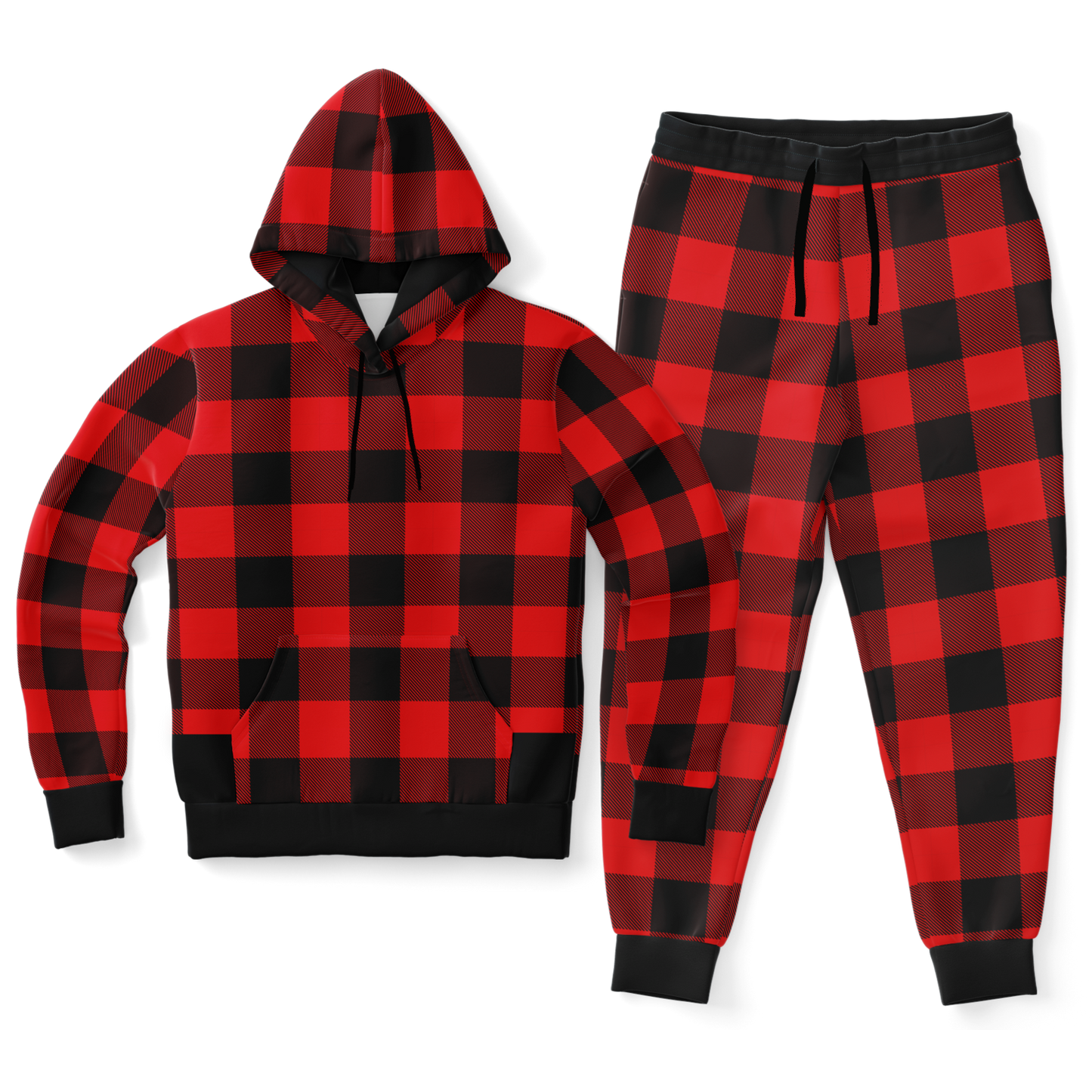 Plaid Pullover Hoodie & Jogger