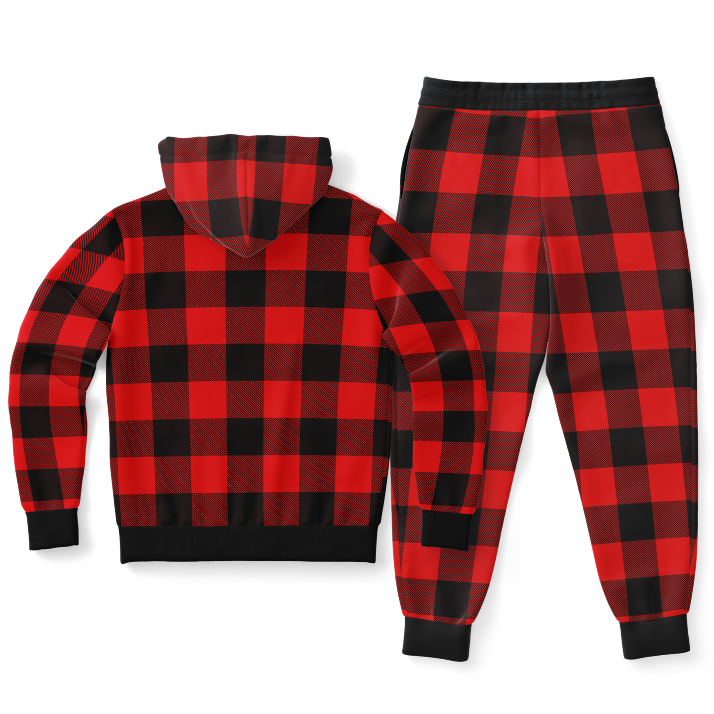 Plaid Pullover Hoodie & Jogger