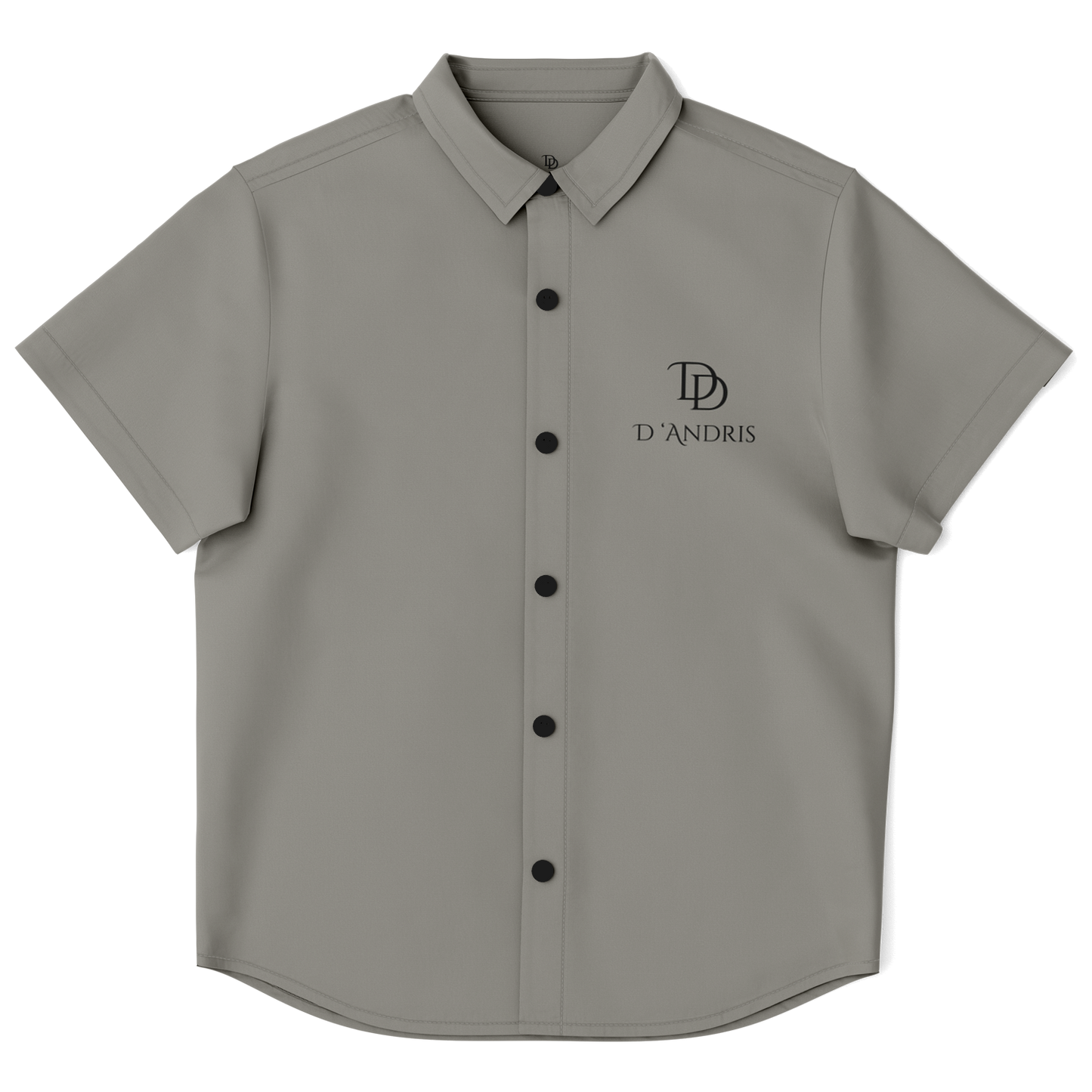 Gray Kids/Youth Short Sleeve Button Down Shirt