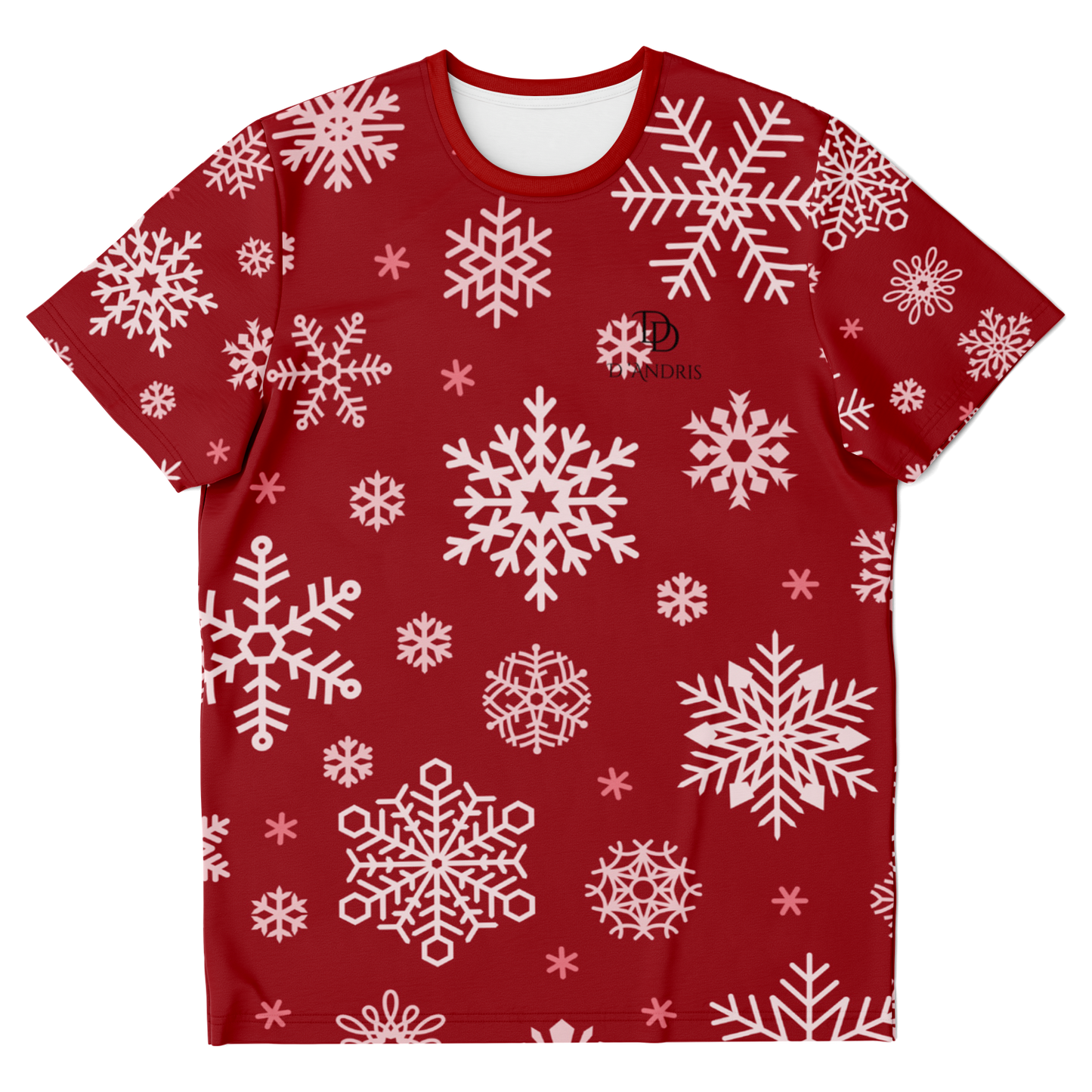 Red Snowfall Christmas T-shirt