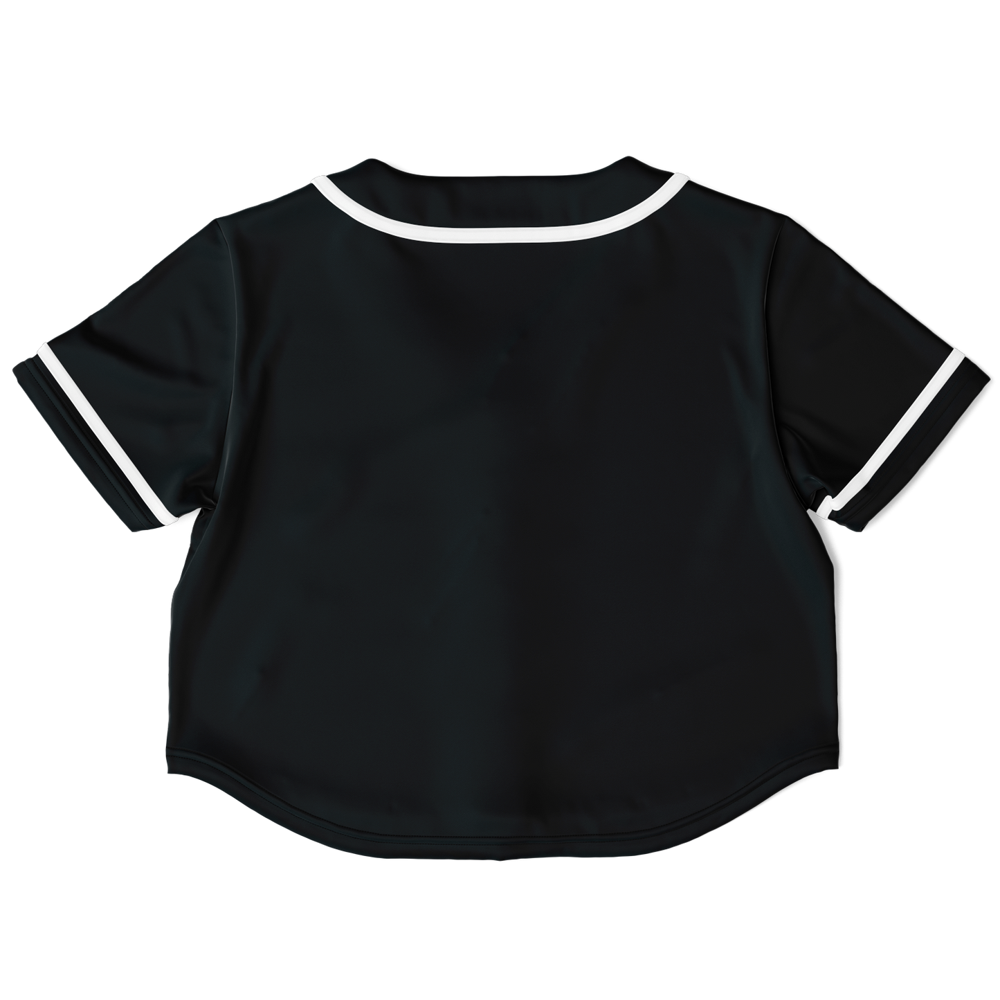 Black Cropped Baseball Jersey