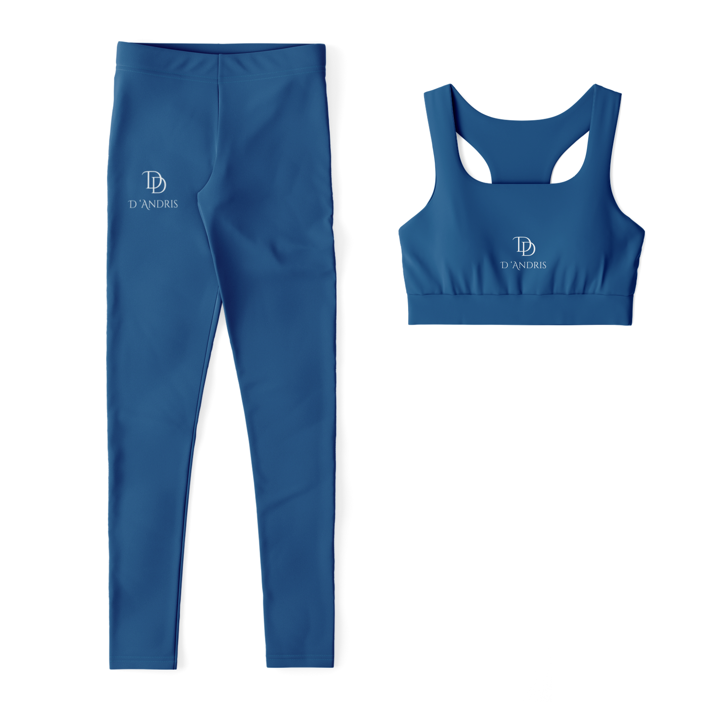 Blue Padded Sports Bra & Leggings