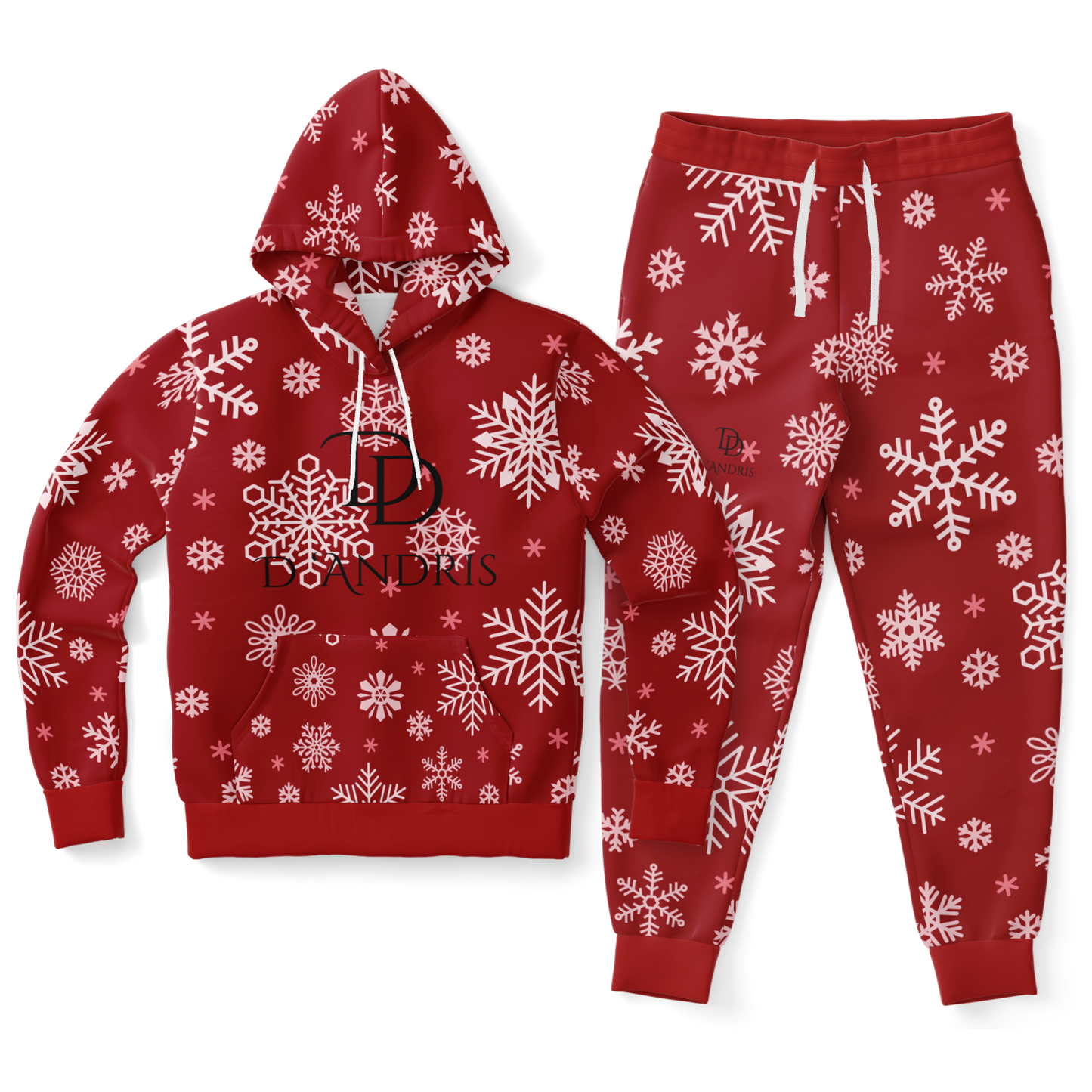 Red Snowfall Christmas Hoodie & Jogger
