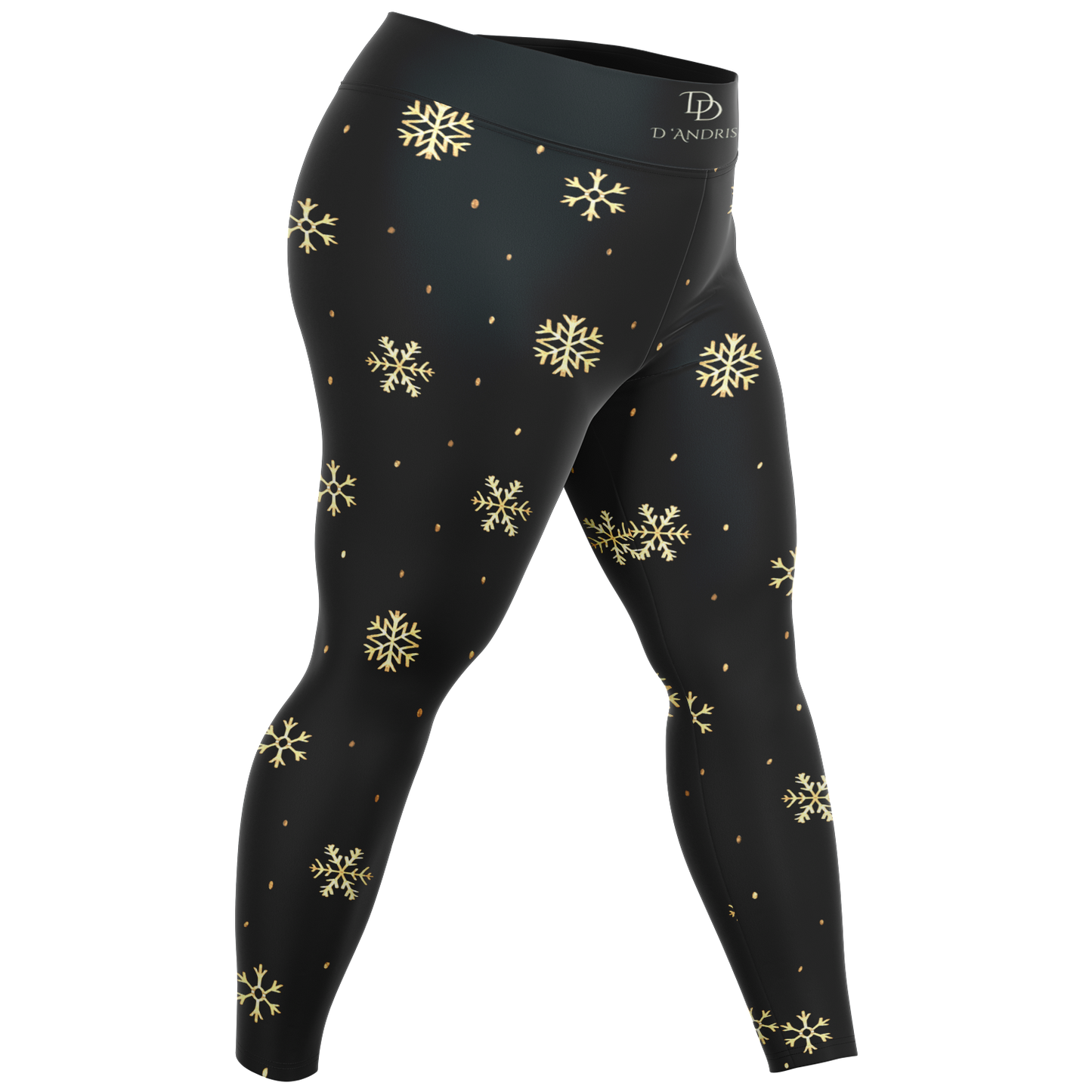 Black and Gold Christmas Plus-size Legging