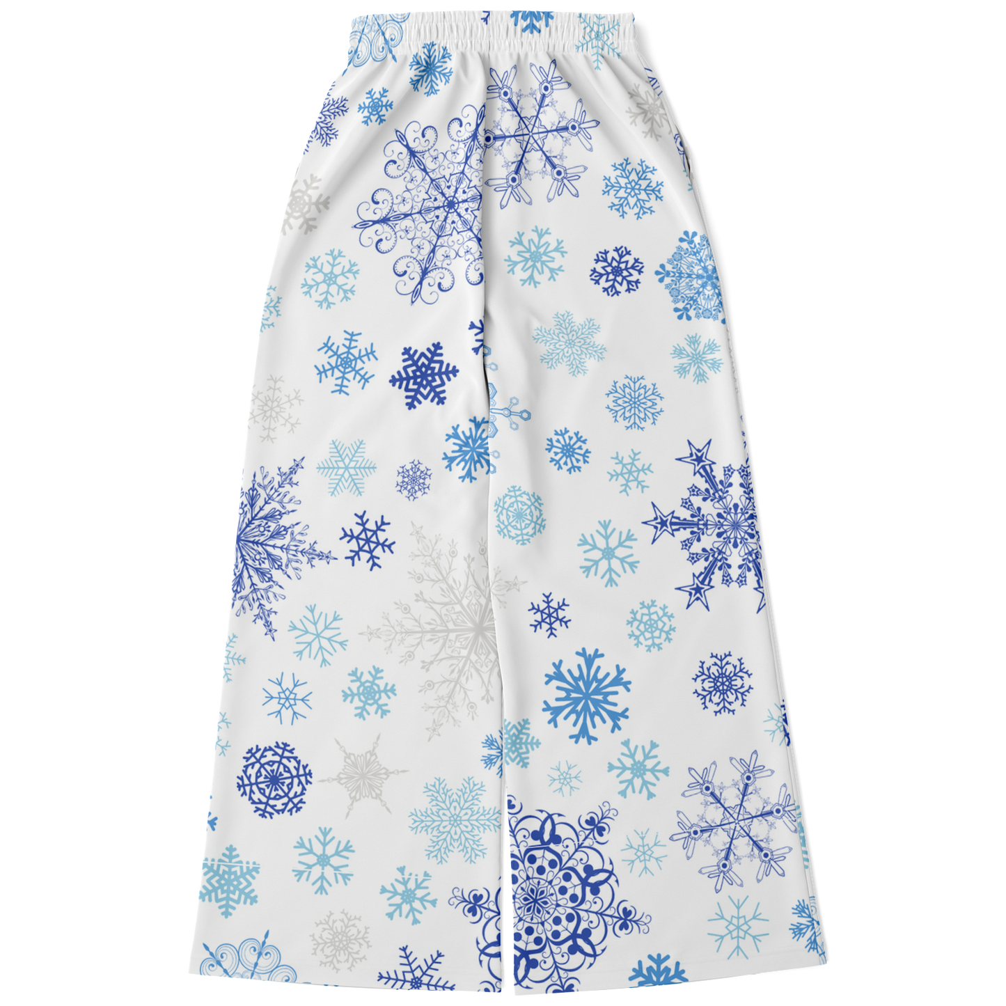 White Snowfall Christmas Flare Jogger