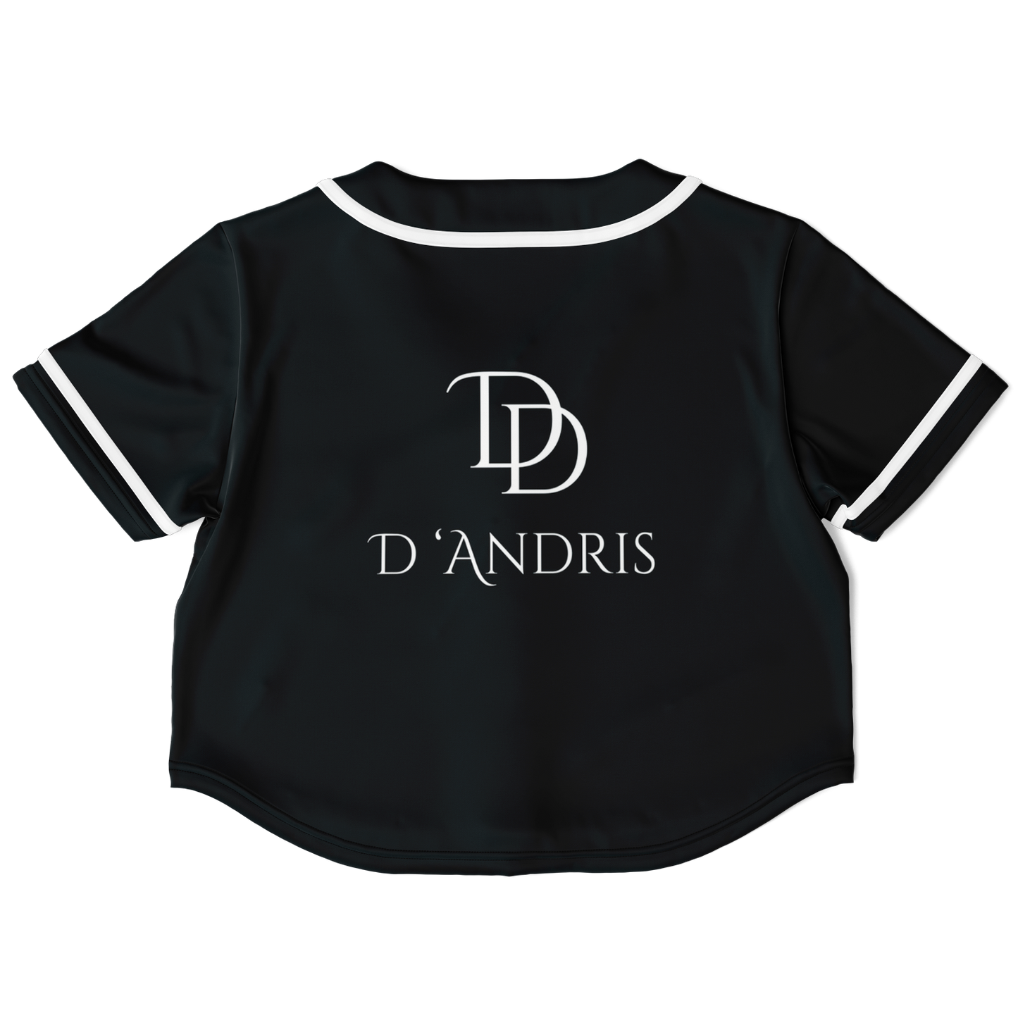 Black Cropped Baseball Jersey