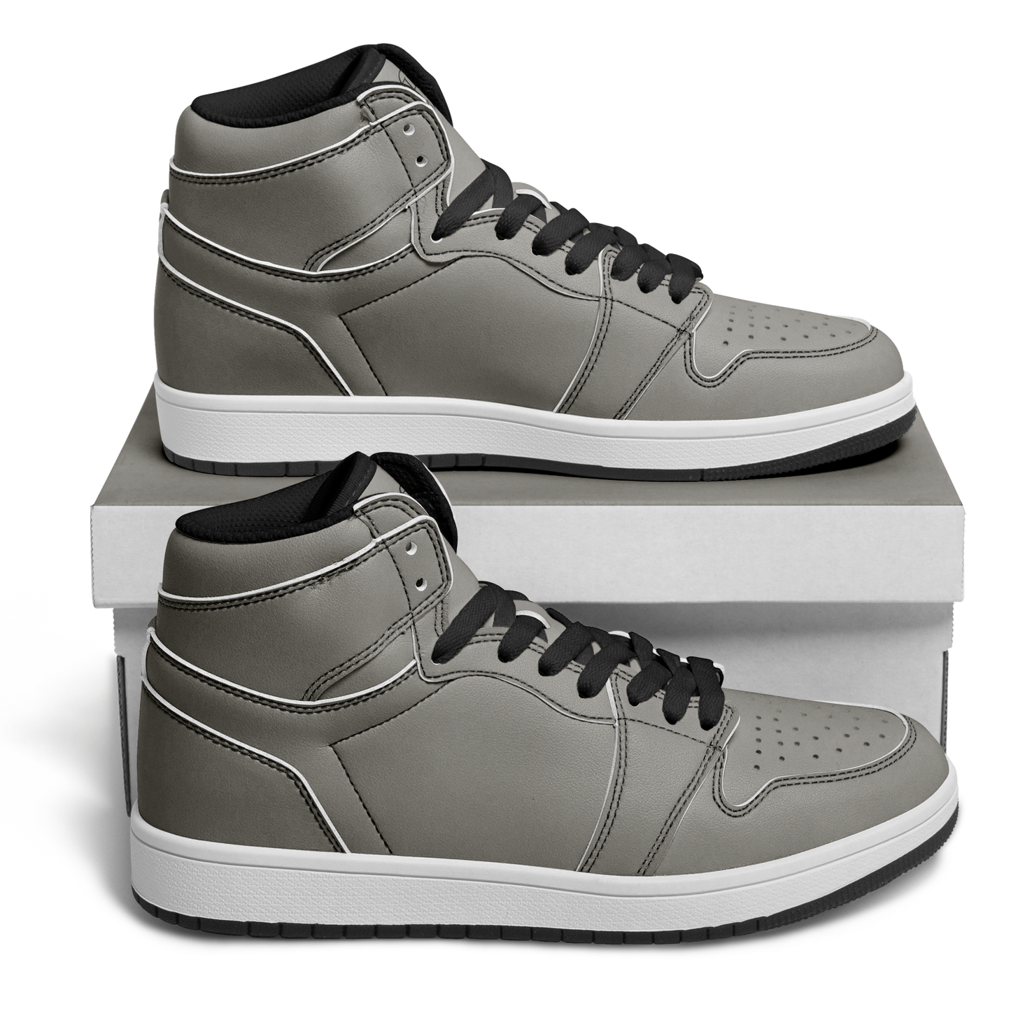 Gray High Top Shoes