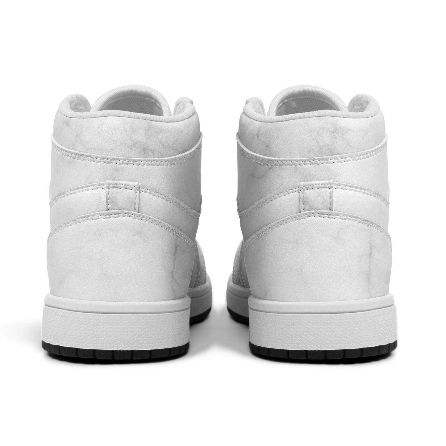 White Marble High Top Shoes