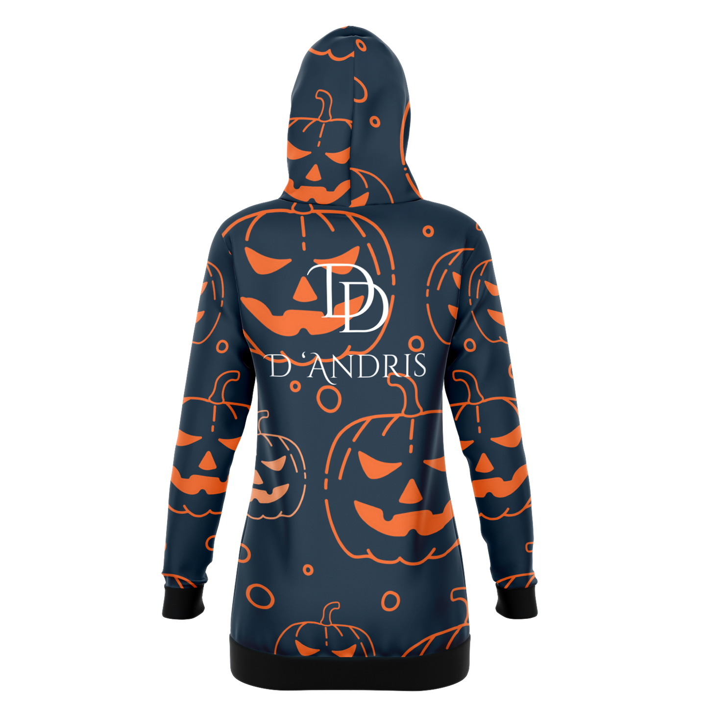 Halloween Jack-O-Lantern Longline Hoodie